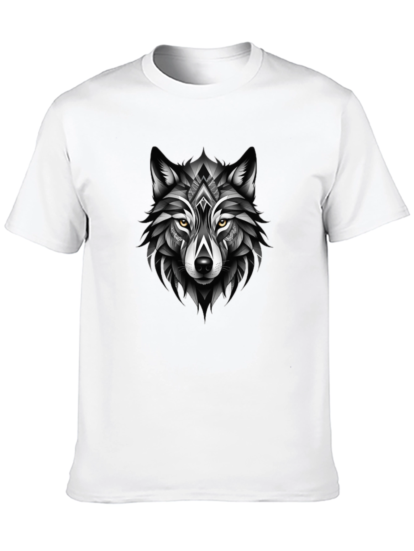 Black Black Wolf Graphic Tee - Modern Animal Design view 10