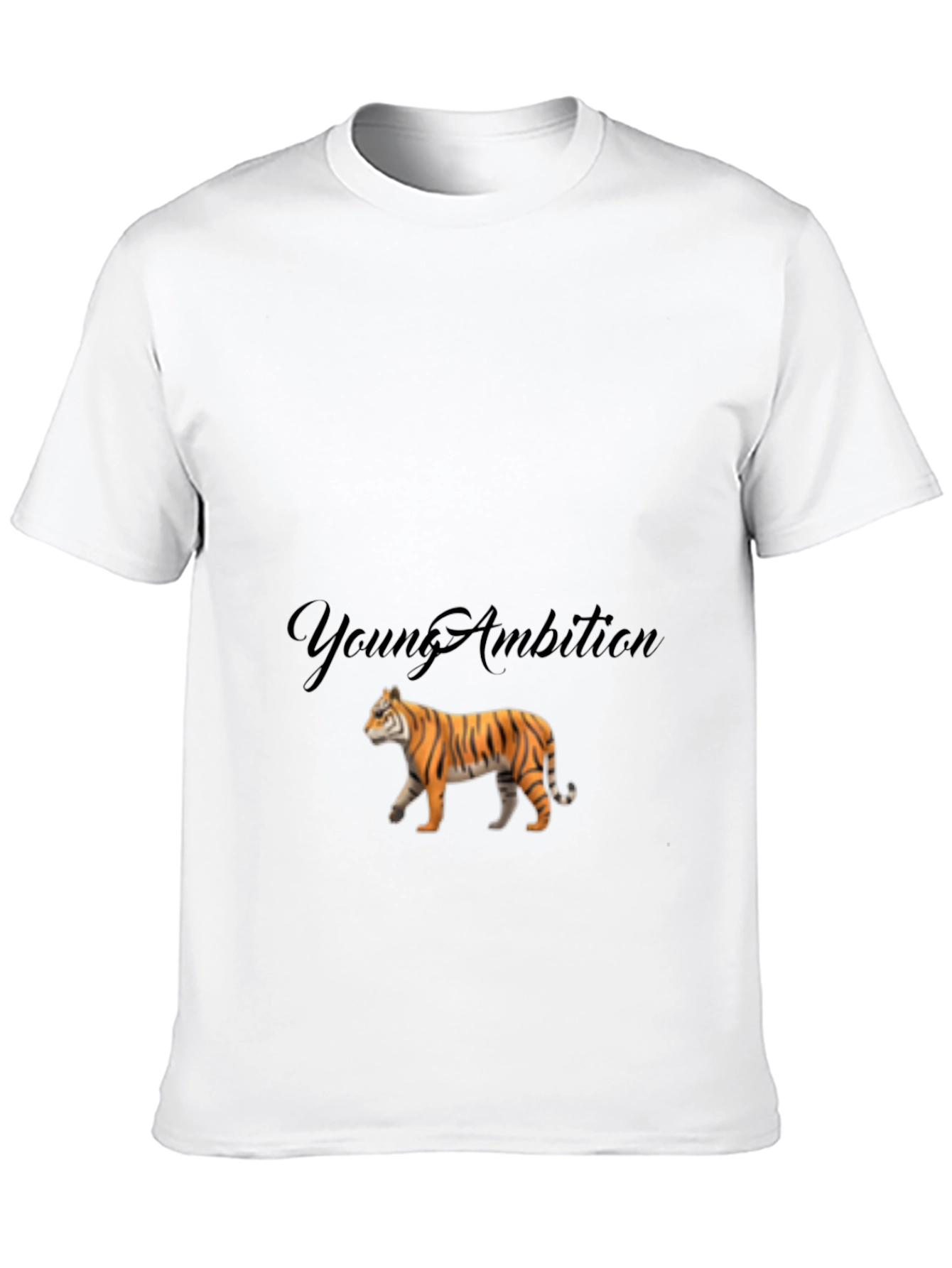 Black Young Ambition Tiger Graphic Black T-Shirt view 10