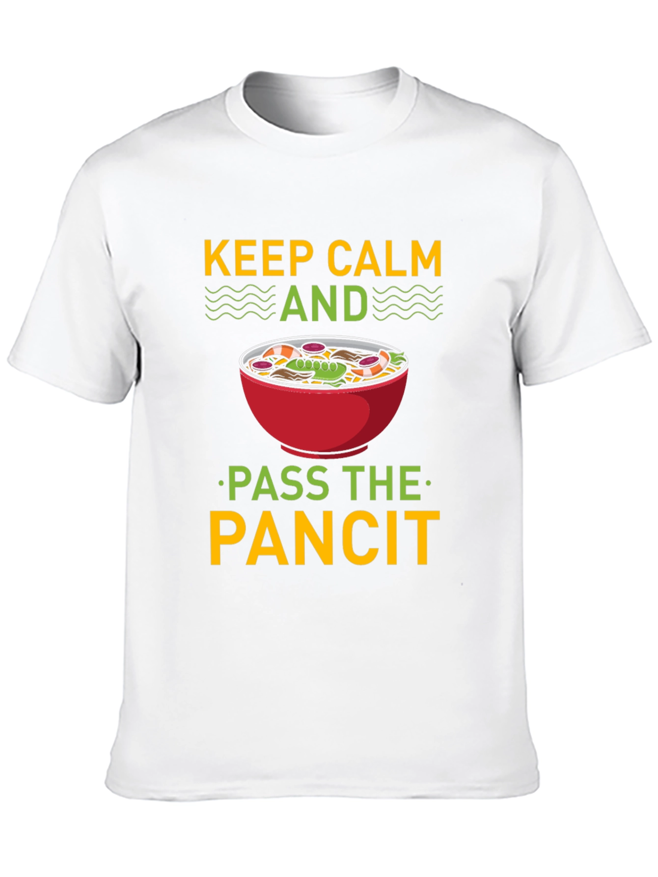 Black Keep Calm and Pass the Pancit T-Shirt view 10