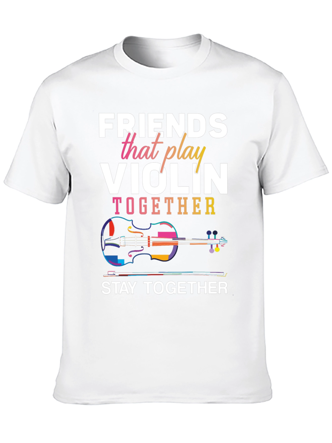 Black Friends Violin T-Shirt - Play Together, Stay Together view 10