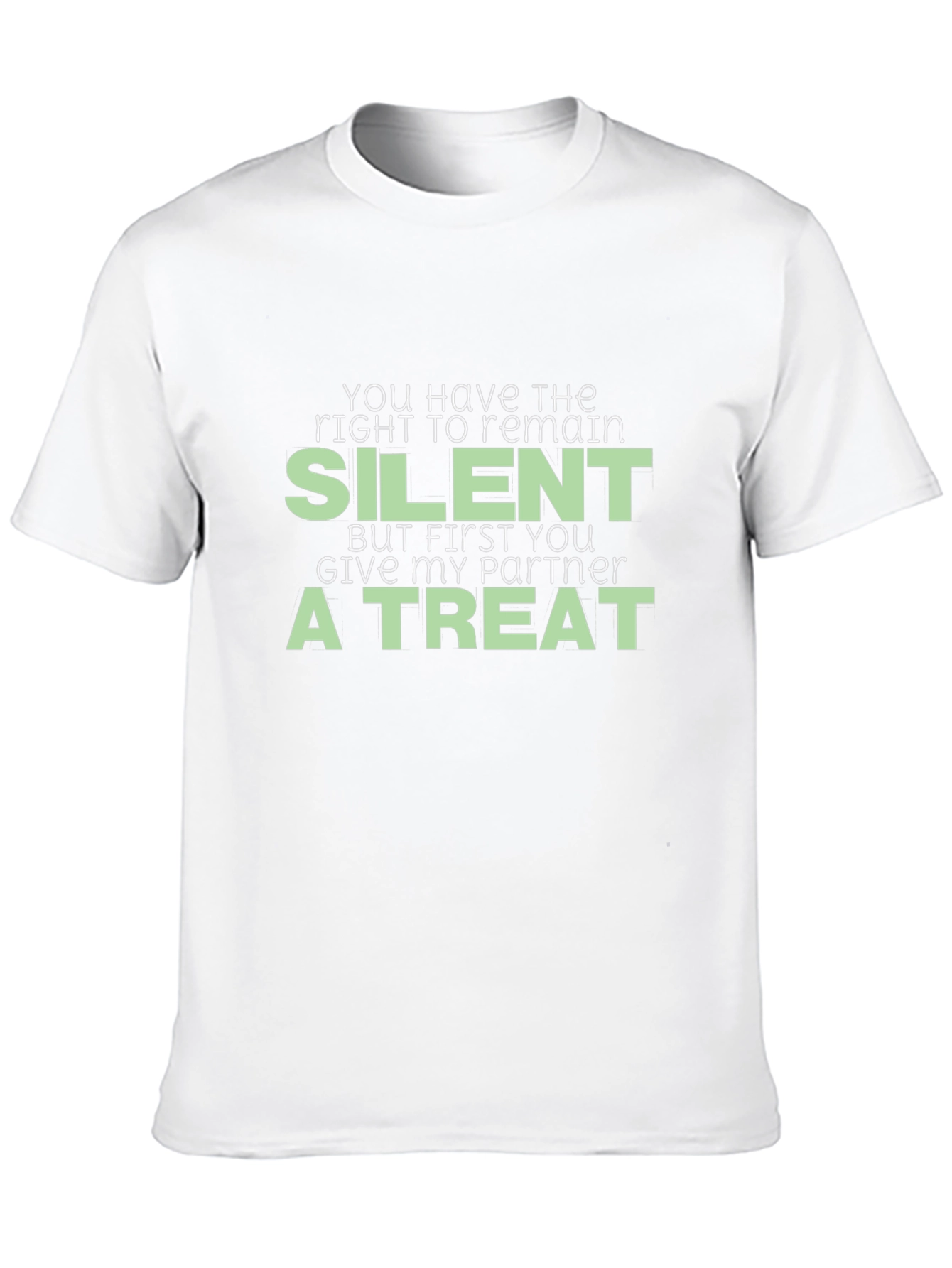 Black Funny "Silent Treat" Graphic Tee view 10
