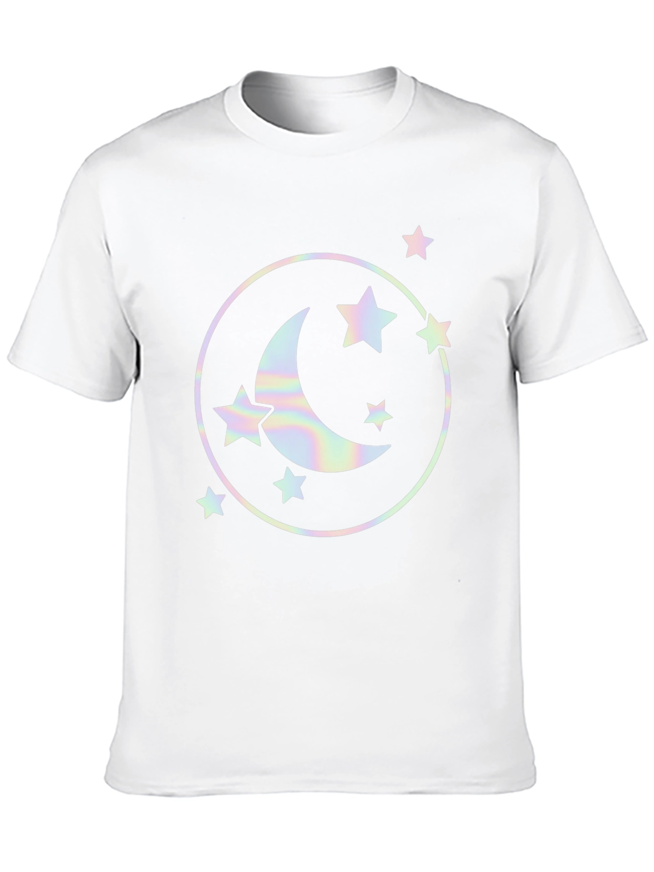 Black Celestial Moon & Stars Graphic Black T-Shirt view 10