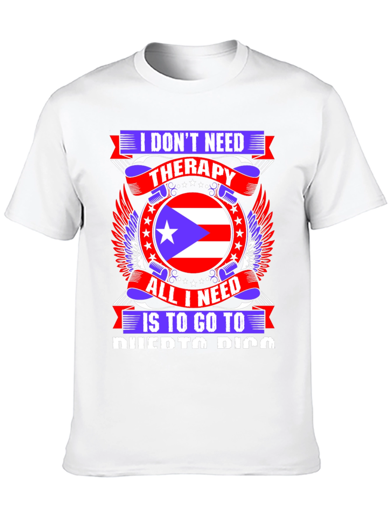 Black Puerto Rico Therapy T-Shirt view 10