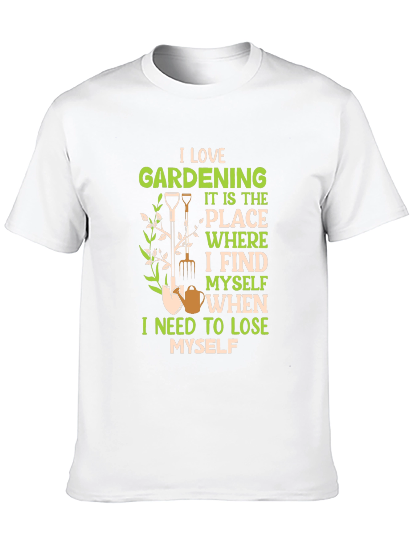 Black I Love Gardening Black T-Shirt view 10