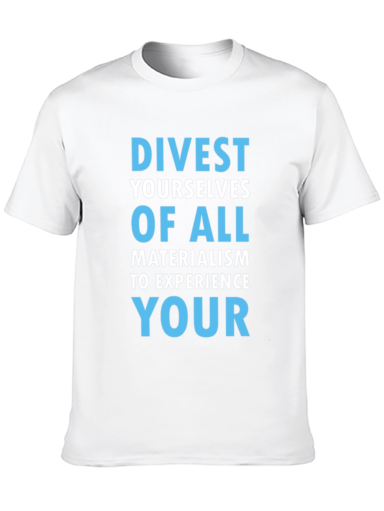 Black Divest Materialism T-Shirt - Black view 10
