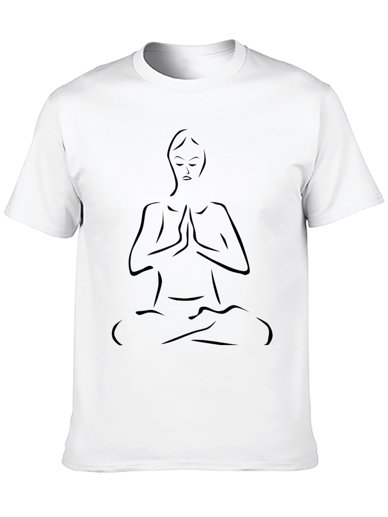 Black Men's Black Yoga Pose Graphic Tee view 10
