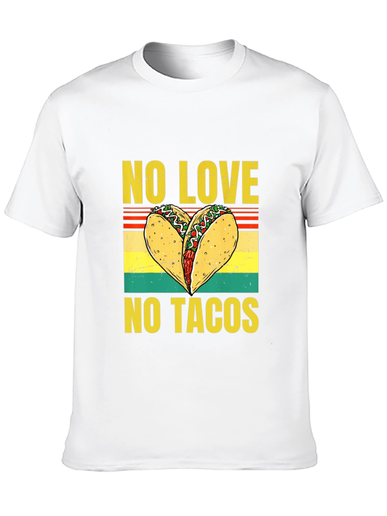 Black No Love, No Tacos Graphic T-Shirt view 10