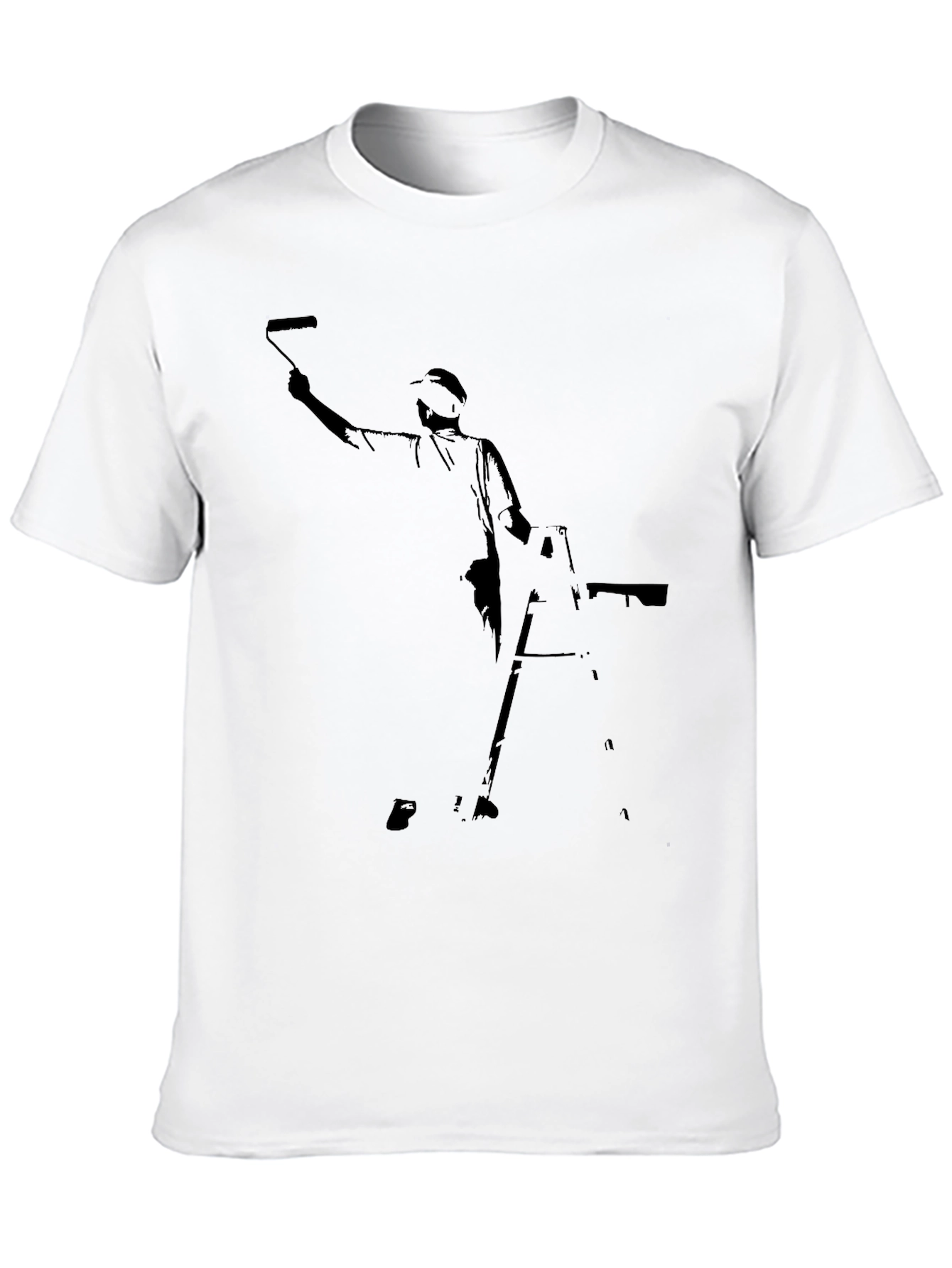 Black Painter Graphic Black T-Shirt view 10