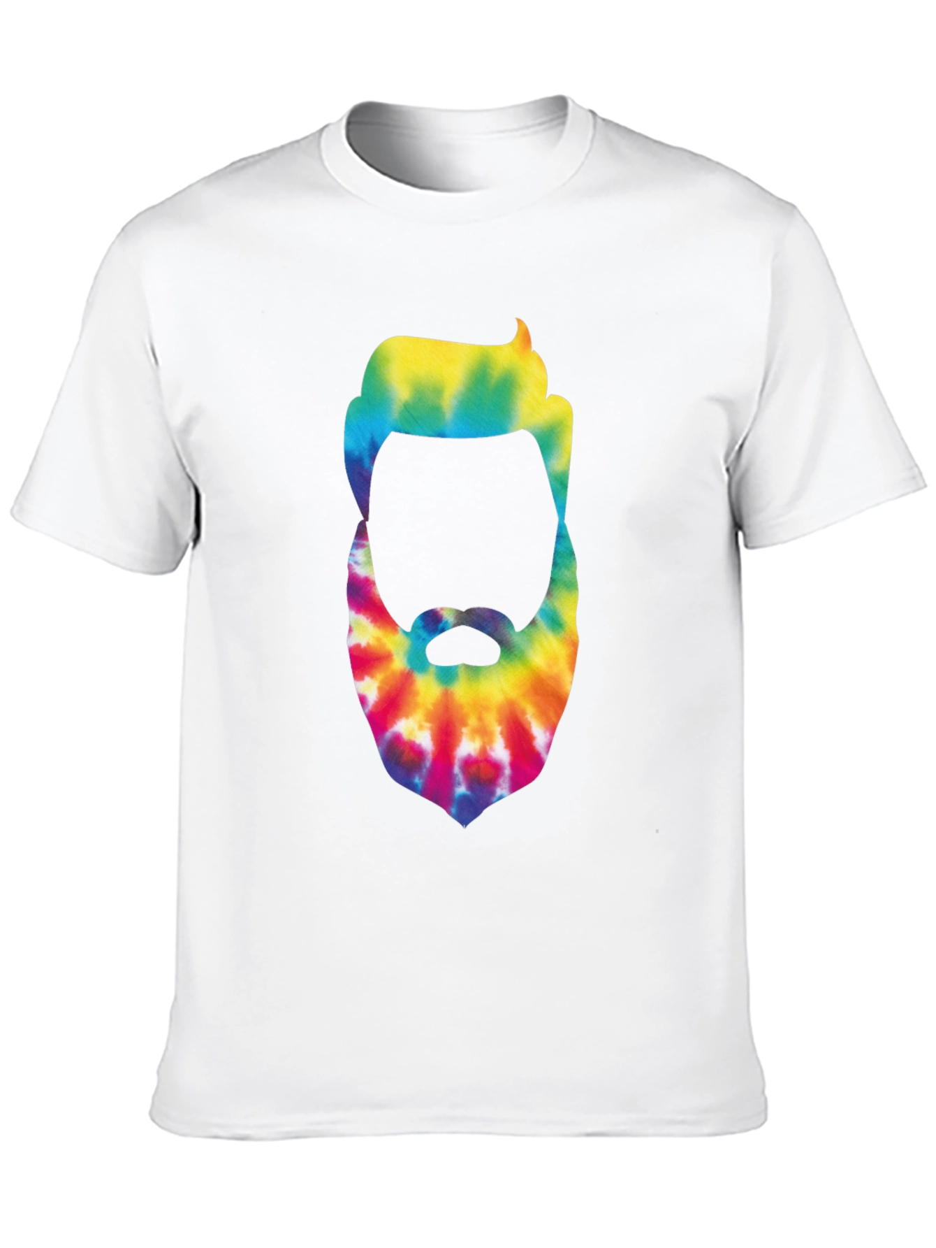 Black Tie-Dye Beard Graphic Black T-Shirt view 10