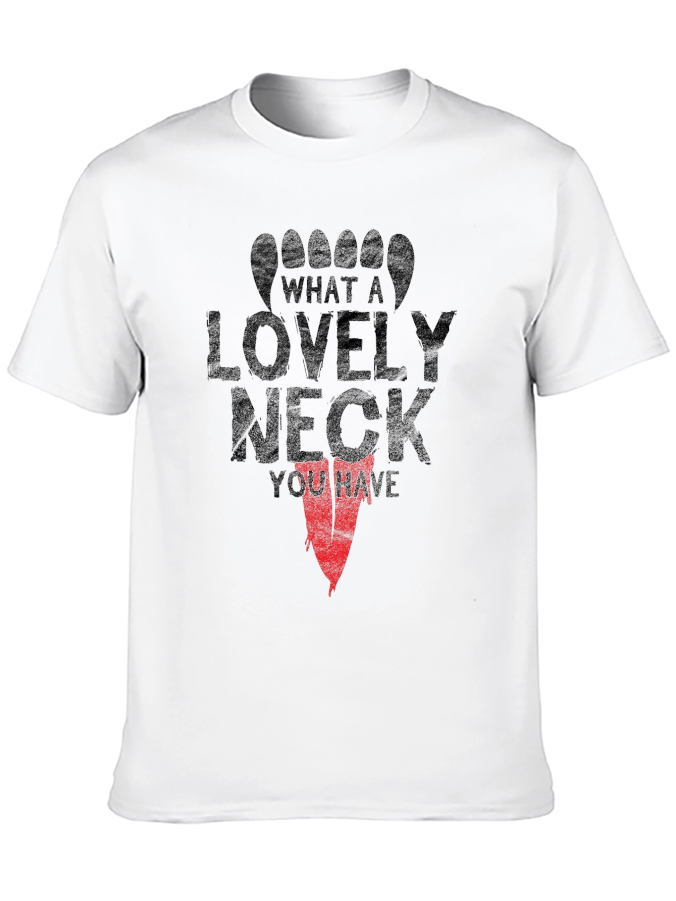 Black What a Lovely Neck T-Shirt Funny Graphic Tee view 10