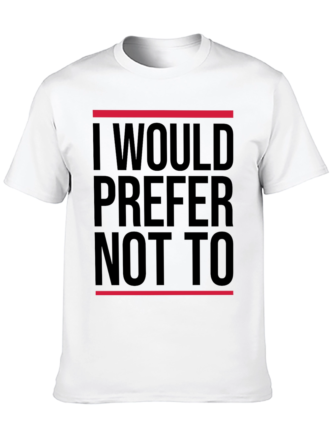 Black I Would Prefer Not To T-Shirt - Classic Black Tee view 10