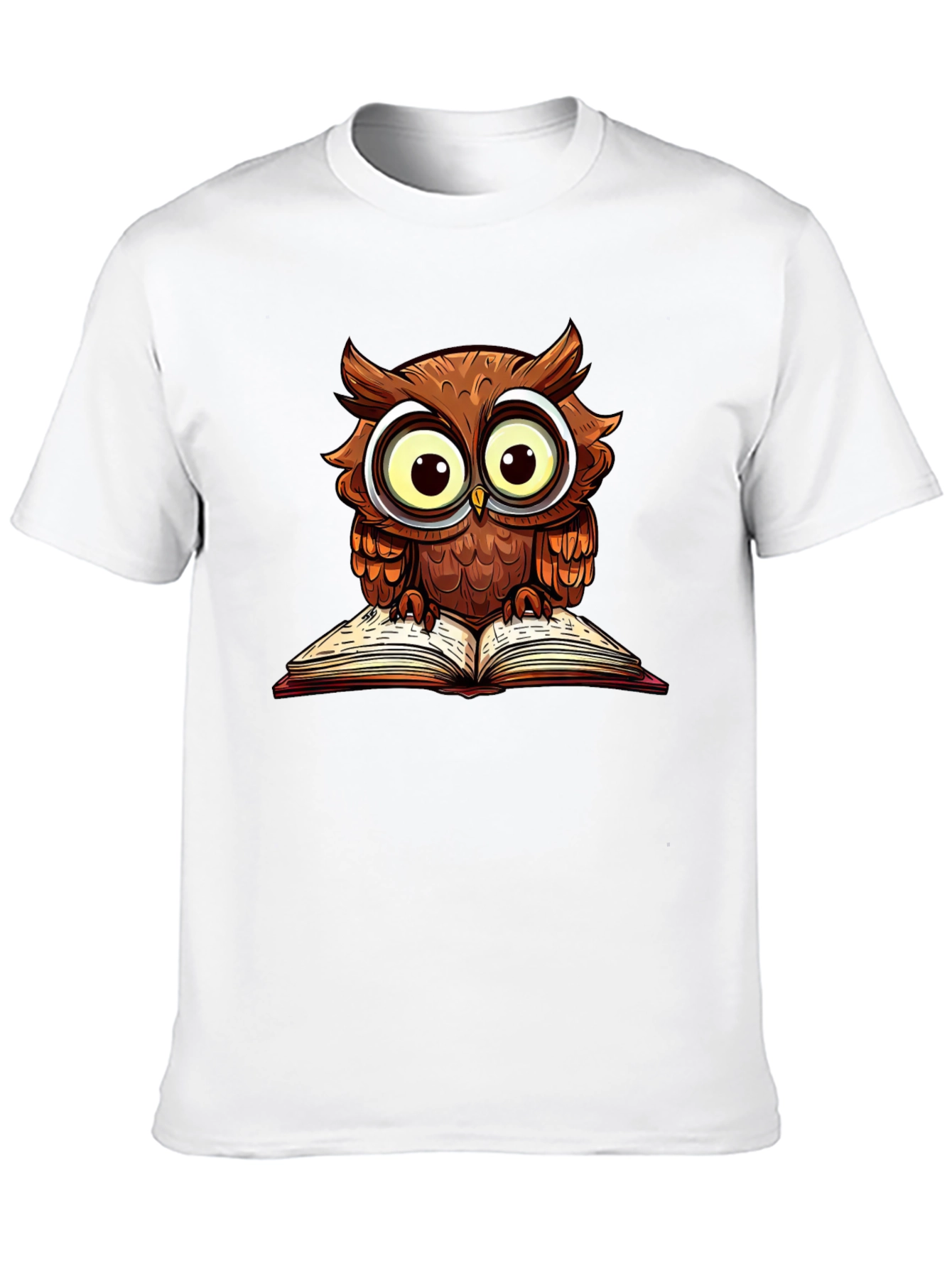 Black Owl Reading Book Graphic T-Shirt view 10
