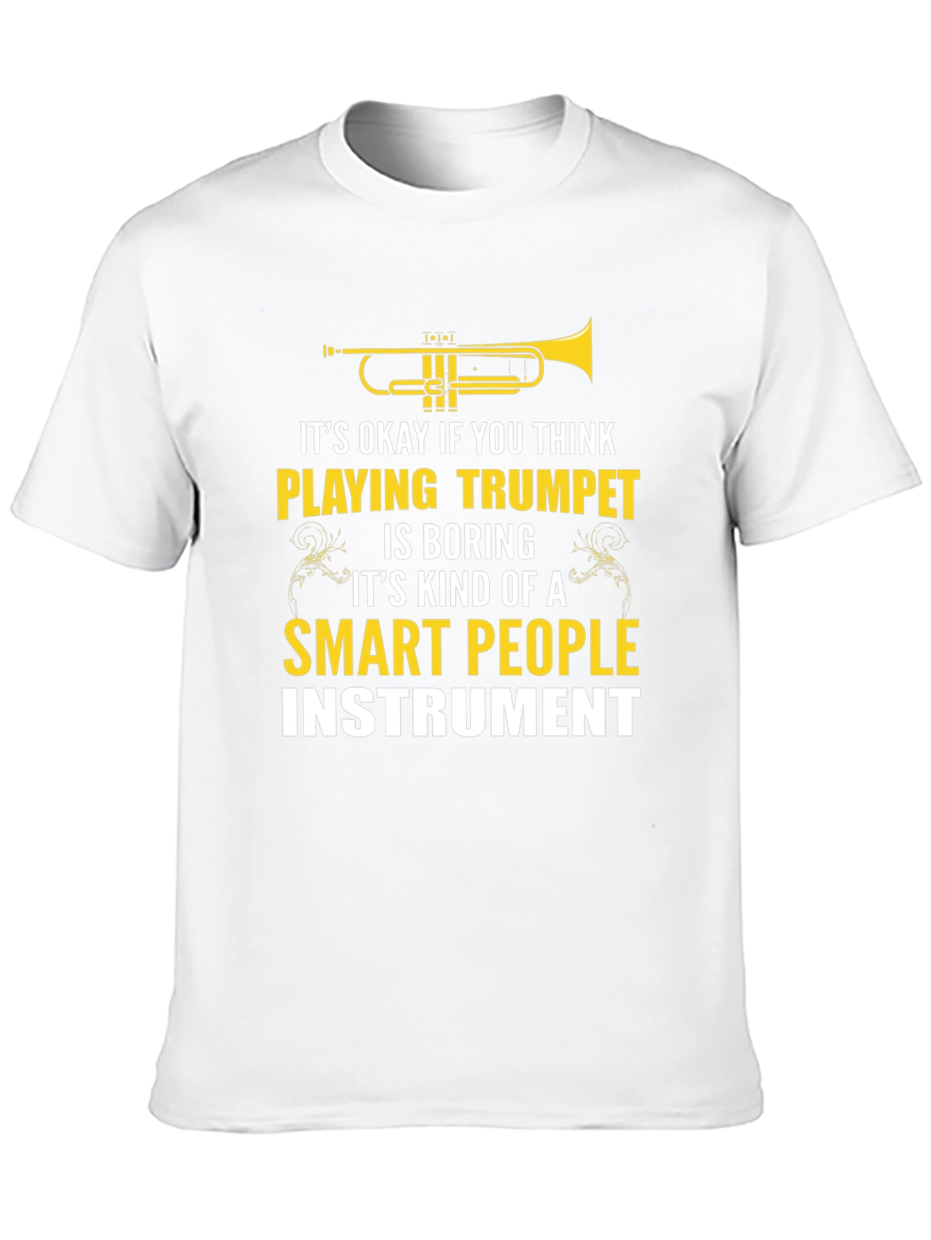 Black Trumpet Player T-Shirt - Smart People Instrument view 10