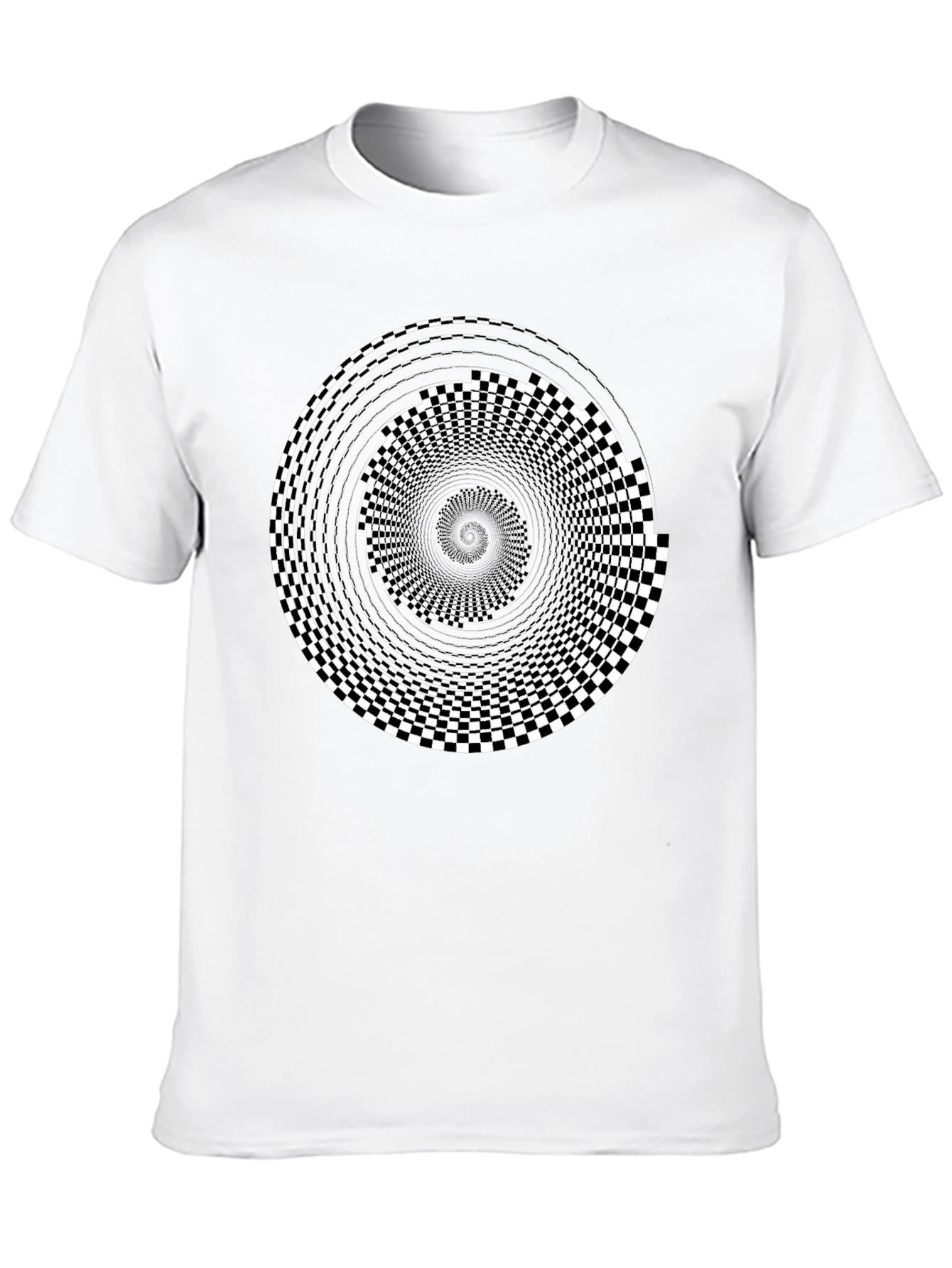 Black Optical Illusion Black T-Shirt view 10