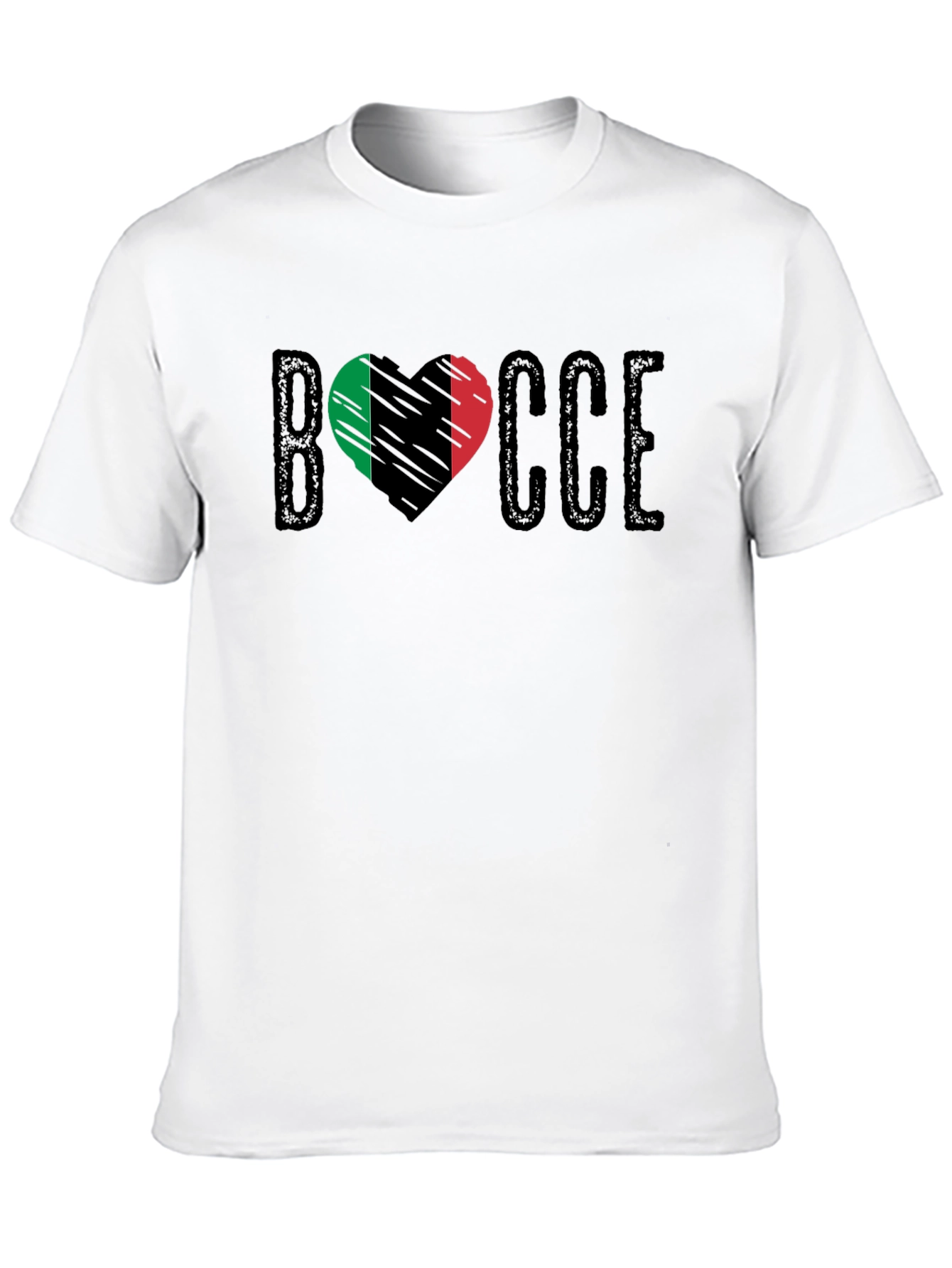 Black Bocce Heart Italian Flag T-Shirt view 10
