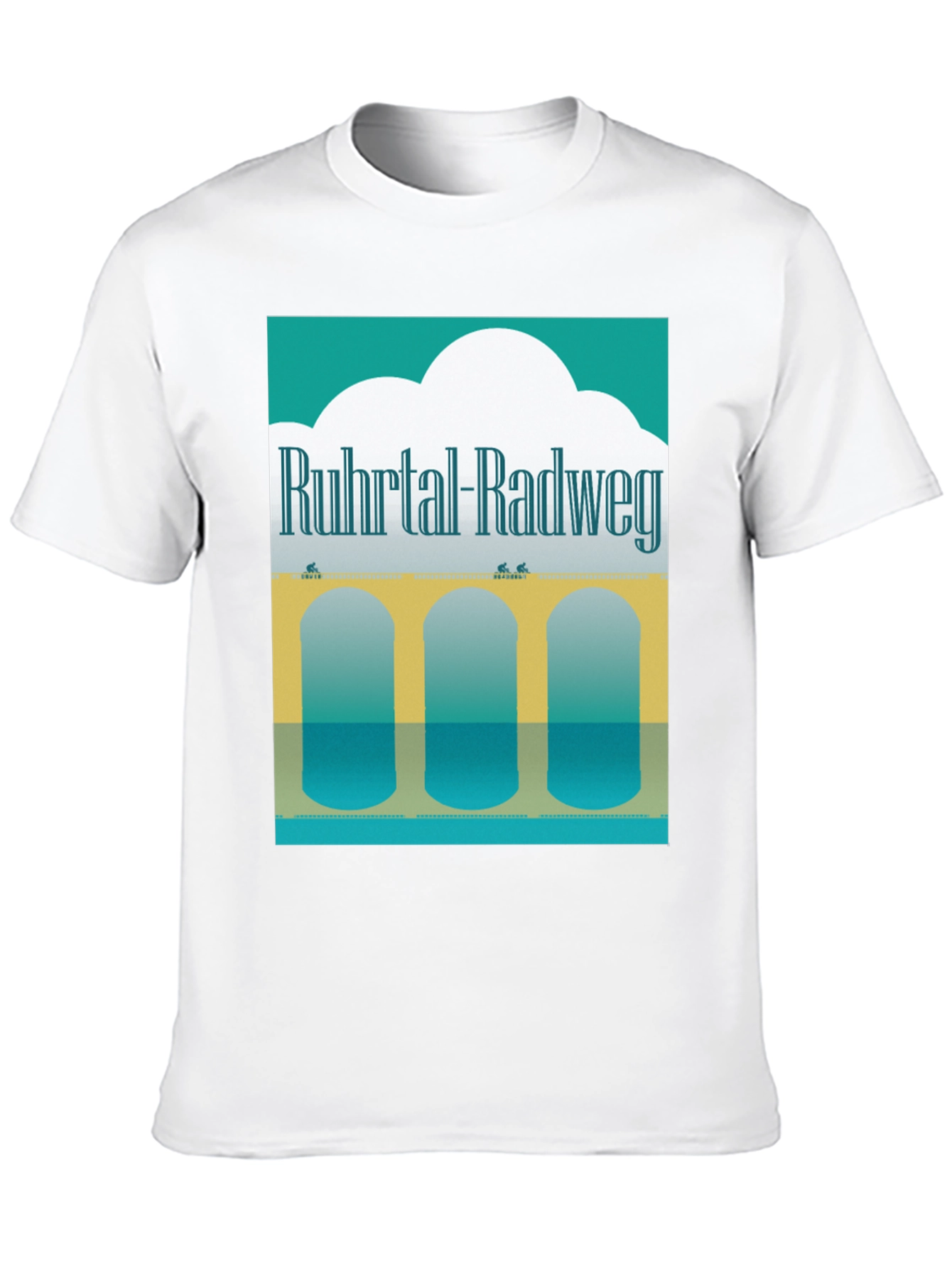 Black Ruhtal Radweg Graphic Tee - Cycling Tour Shirt view 10