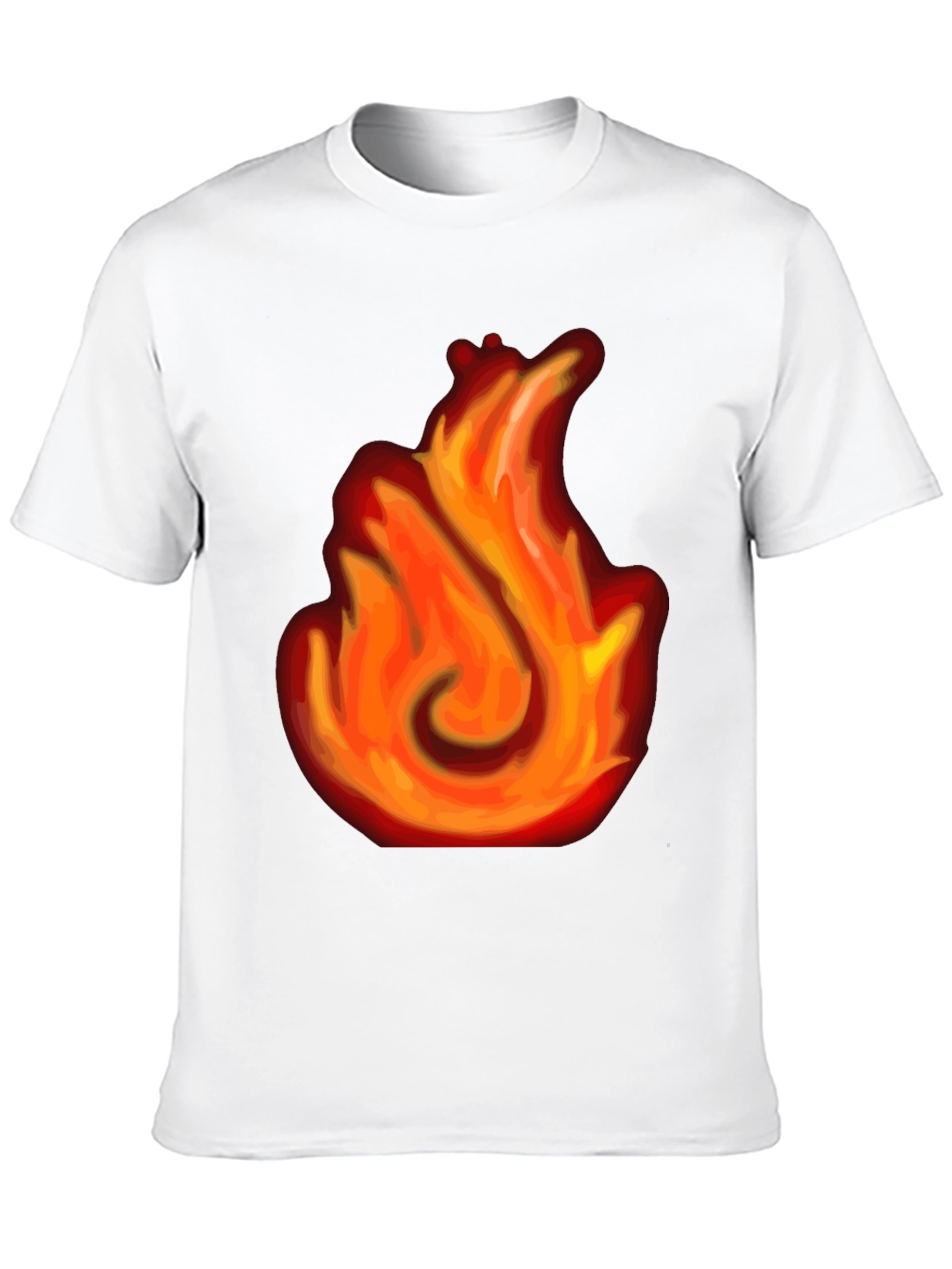 Black Fiery Flame Graphic Black T-Shirt view 10