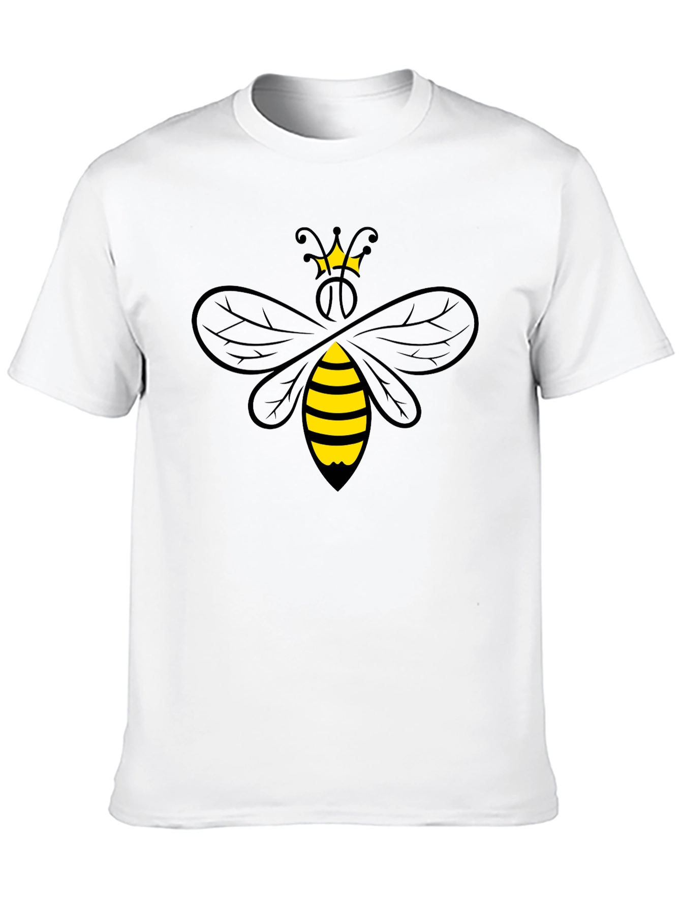 Black Queen Bee Graphic T-Shirt - Black Cotton Tee view 10