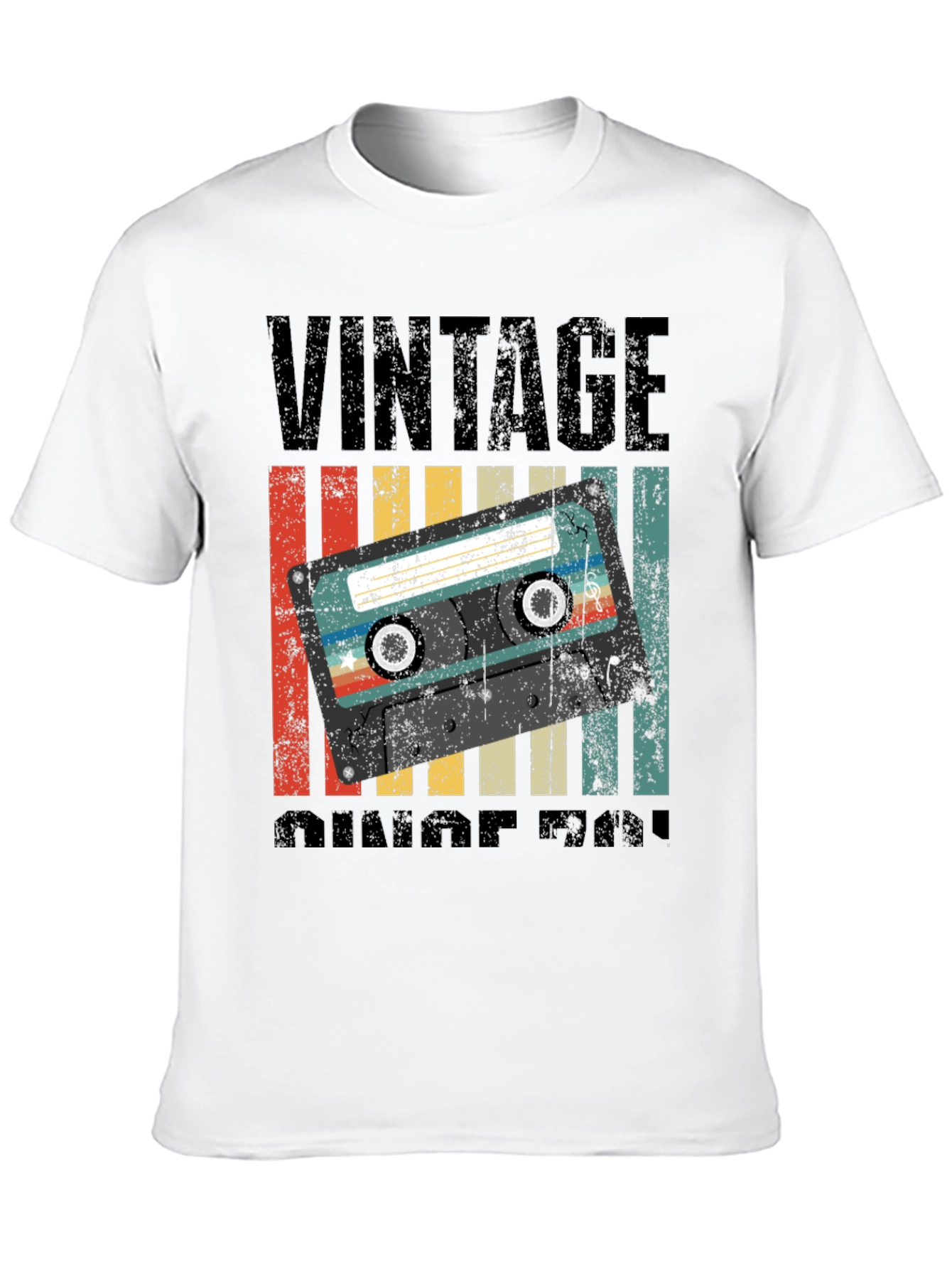 Black Vintage Cassette Tape Graphic T-Shirt - Retro Style view 10