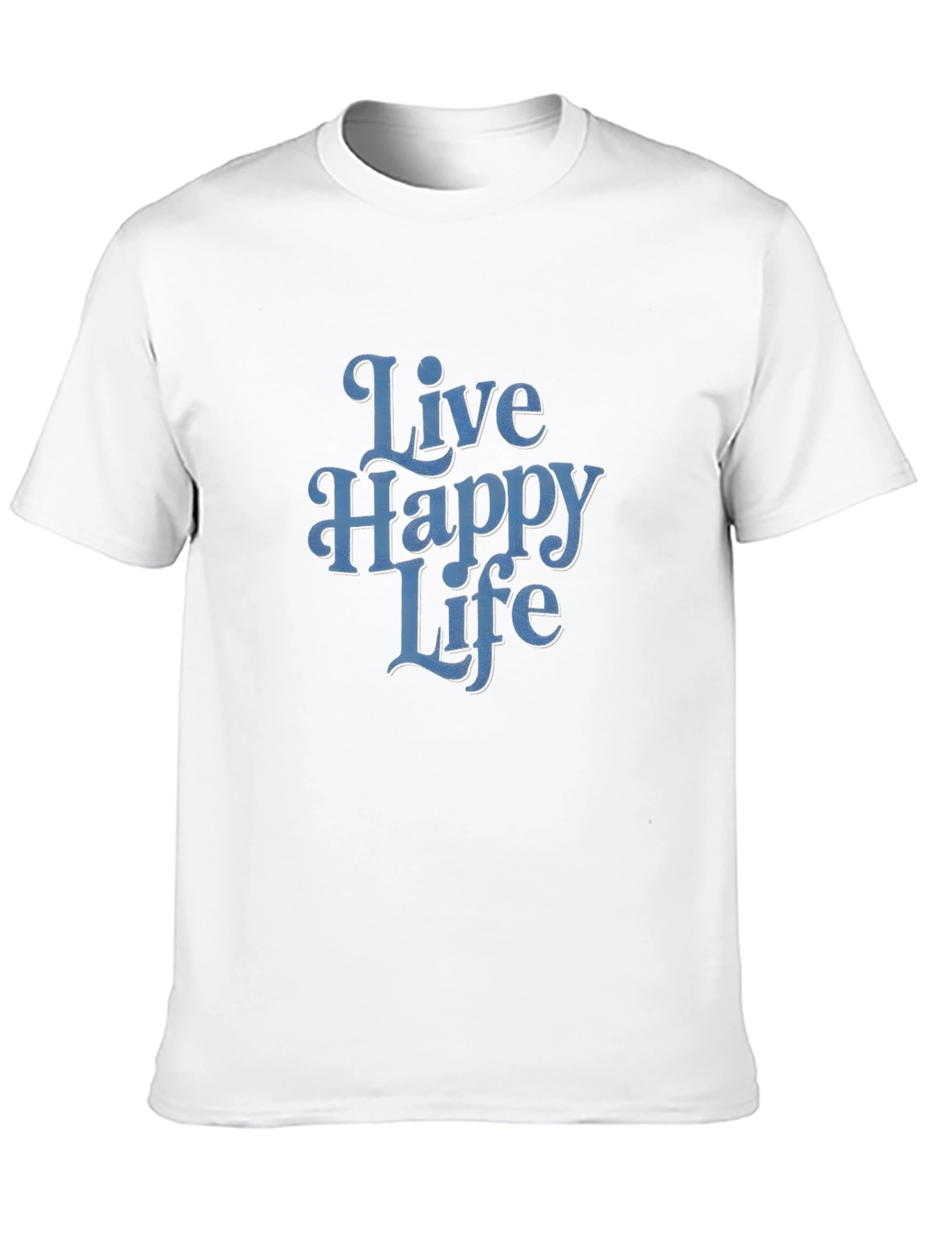 Black Live Happy Life Graphic Tee - Soft Cotton Comfort view 10