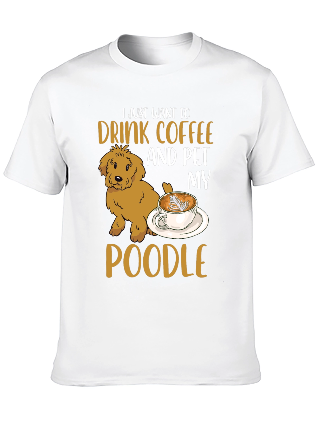 Black Drink Coffee & Pet My Poodle T-Shirt view 10