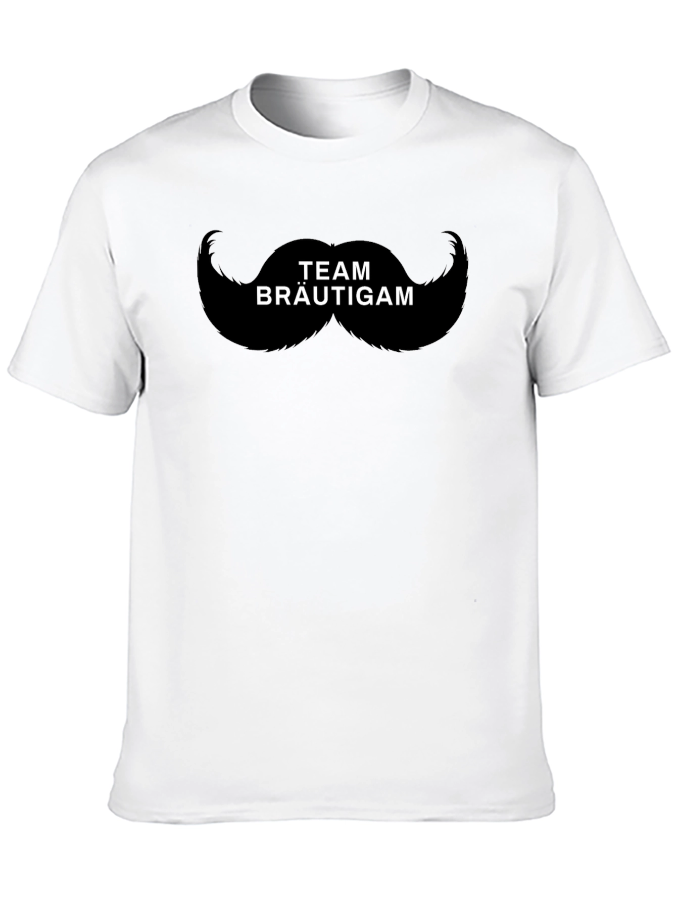 Black Team Bräutigam Mustache Graphic T-Shirt view 10
