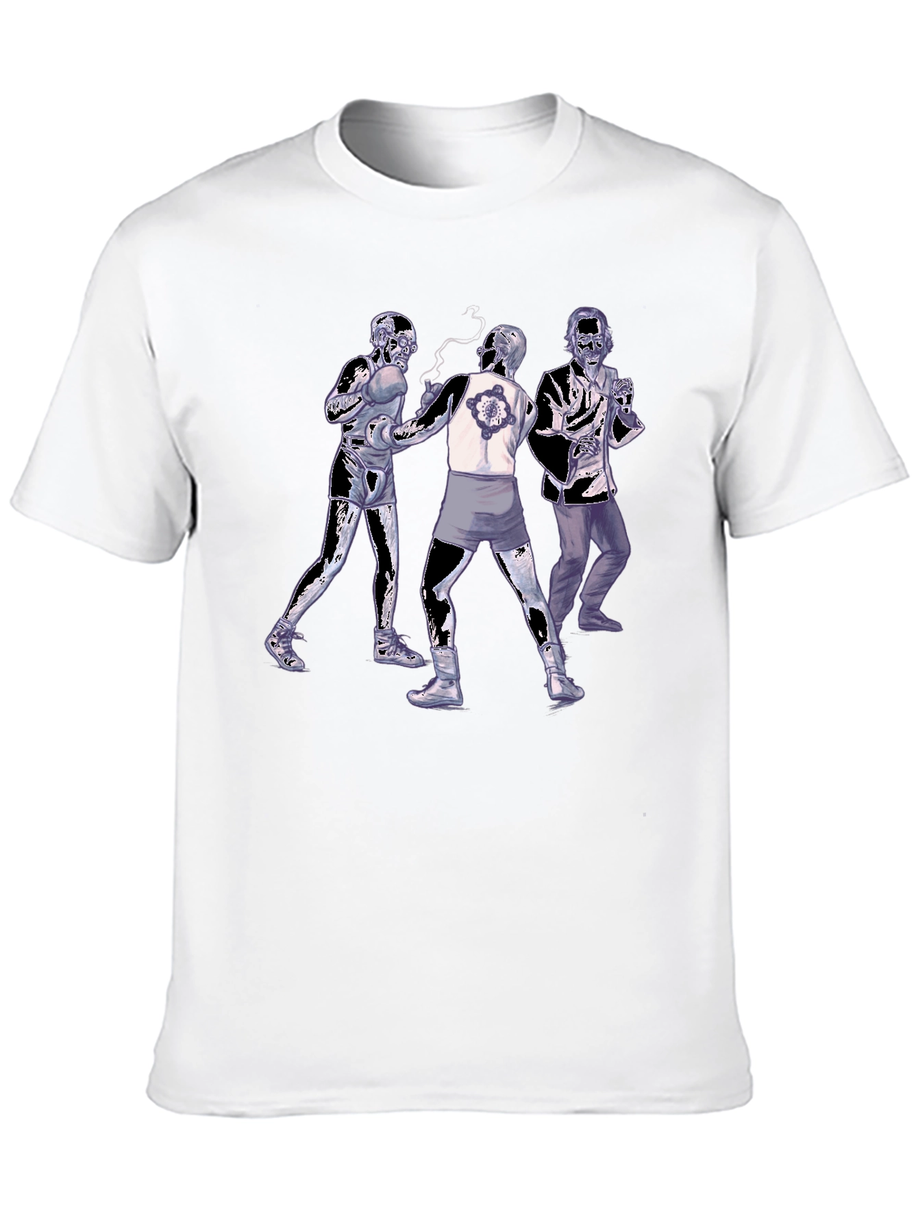 Black Zombie Boxing T-Shirt - Unique Undead Design view 10