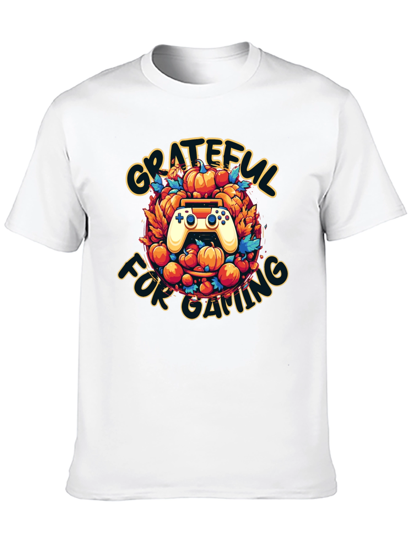 Black Grateful for Gaming T-Shirt - Gamer Thanksgiving Tee view 10