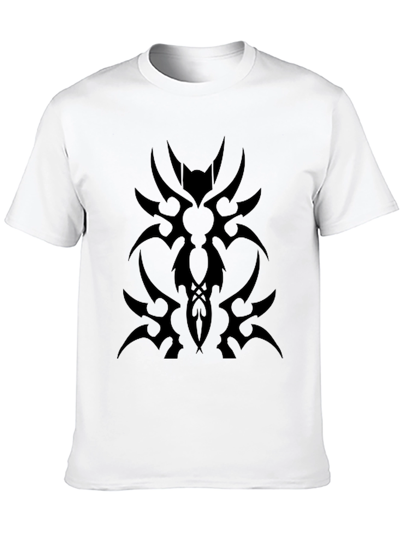 Black Tribal Design Black T-Shirt view 10