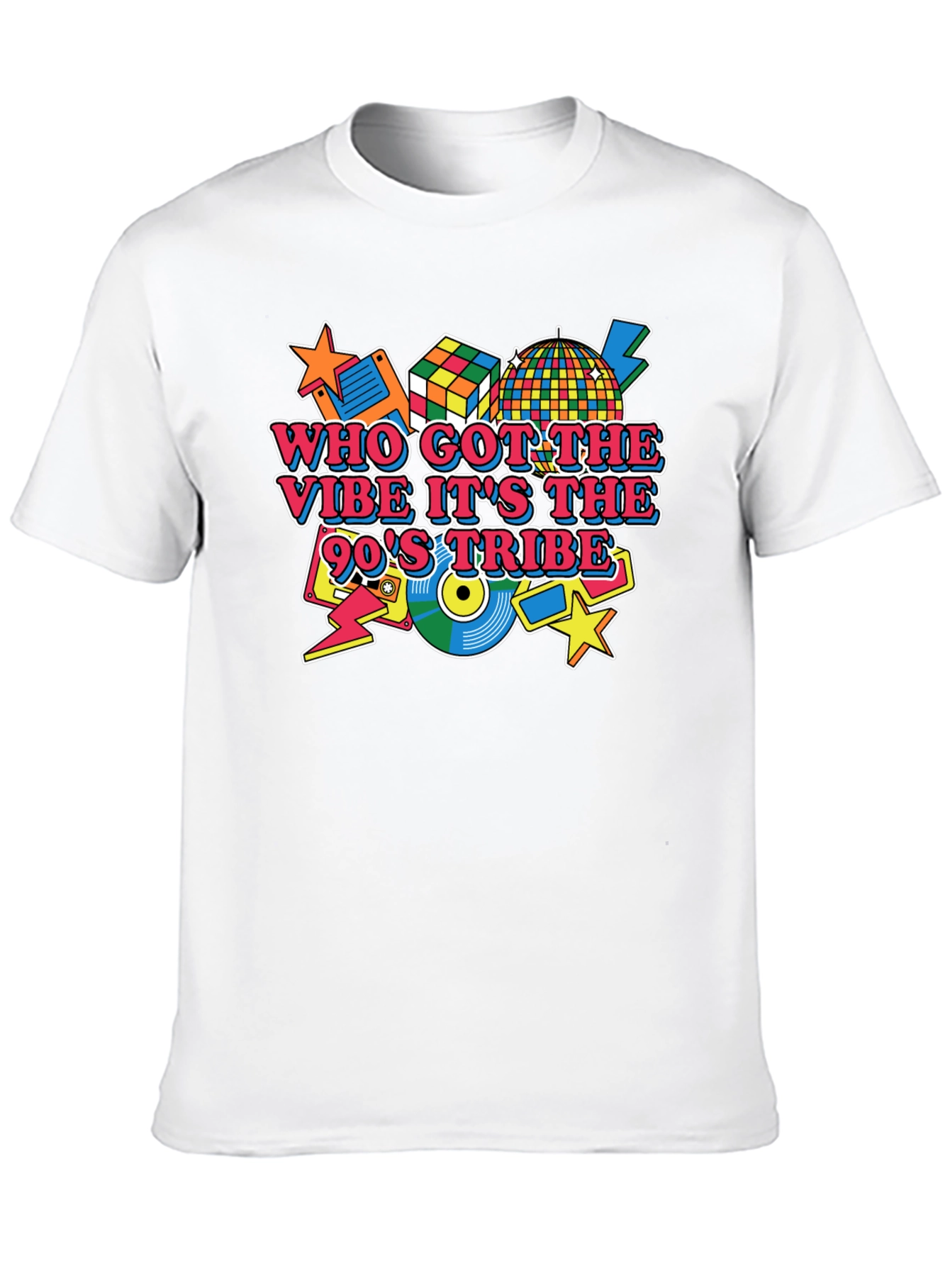 90's Vibe Graphic Tee - Retro Party T-Shirt - 10