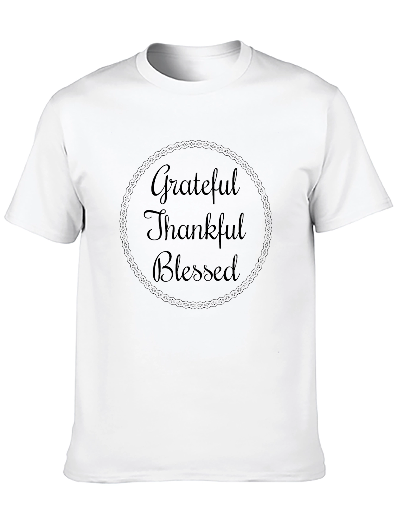 Black Grateful Thankful Blessed Graphic Tee view 10