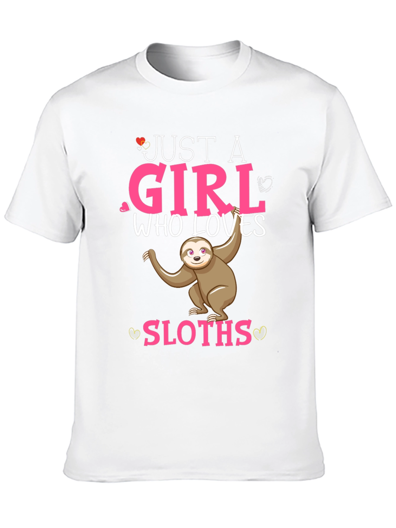 Black Girl Loves Sloths T-Shirt view 10
