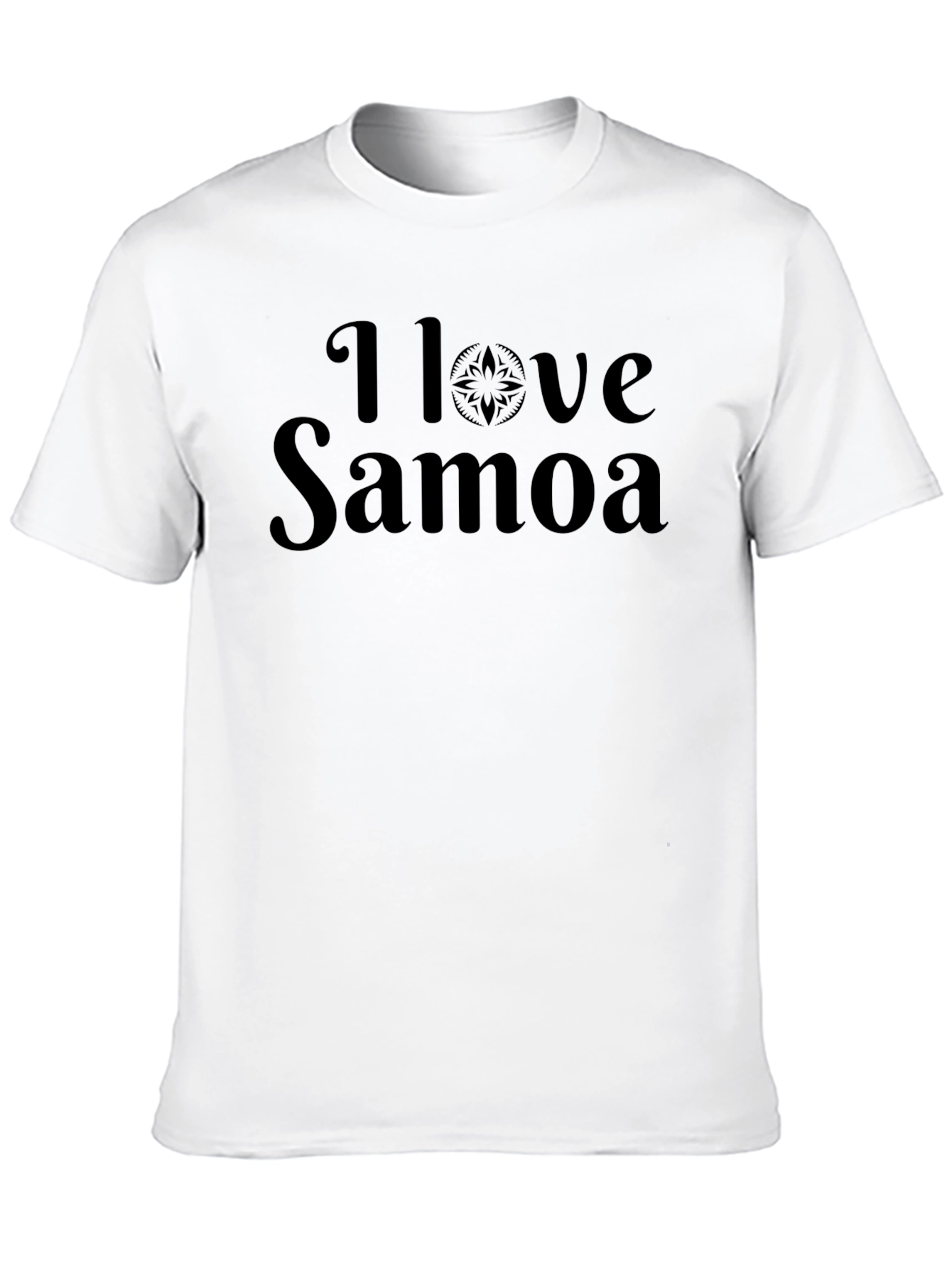 Black I Love Samoa Black T-Shirt view 10
