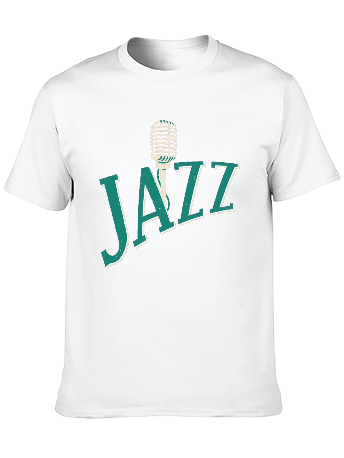 Black Jazz Music T-Shirt, Microphone Graphic view 10