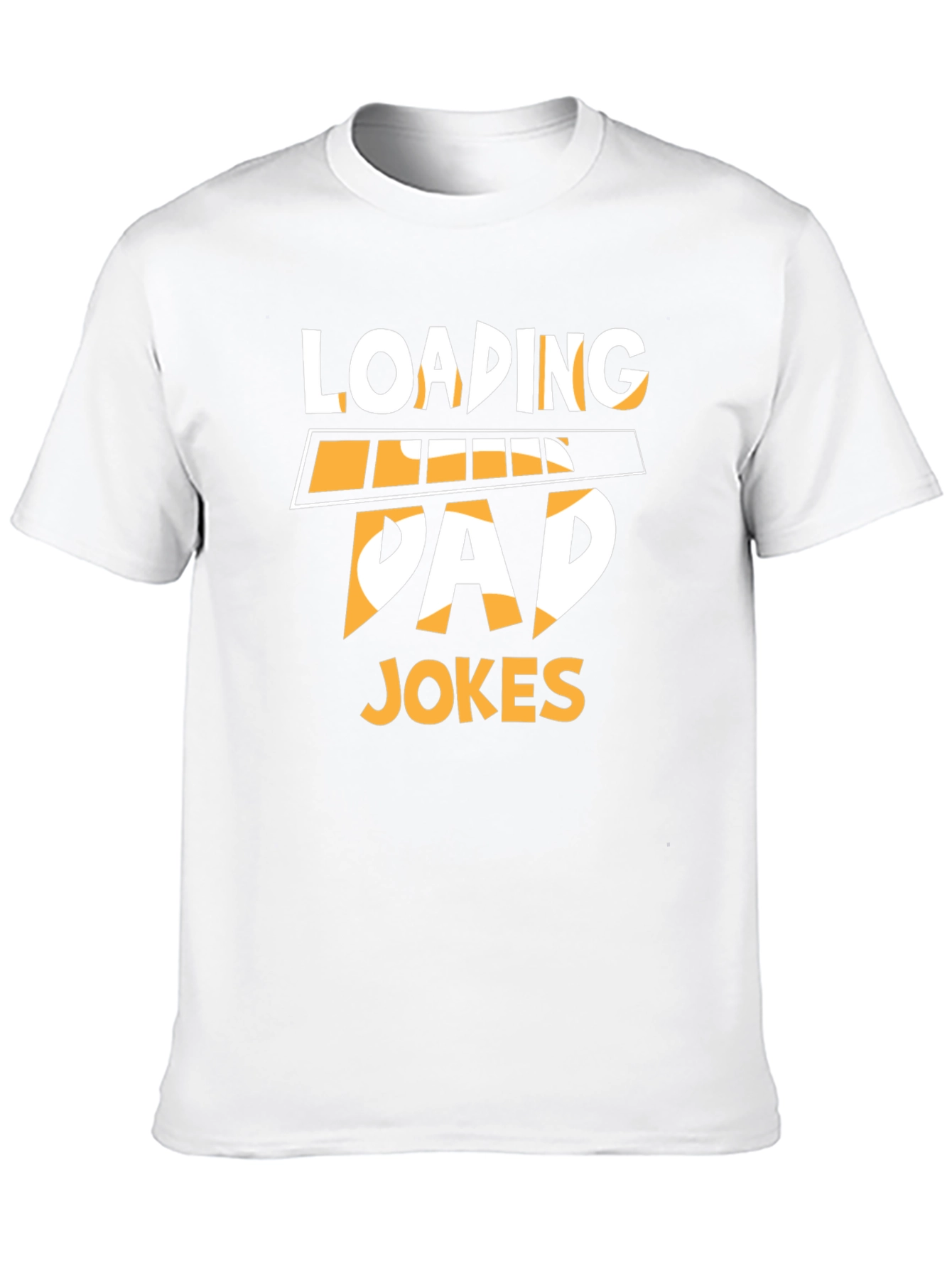 Black Loading Dad Jokes Funny Graphic T-Shirt view 10