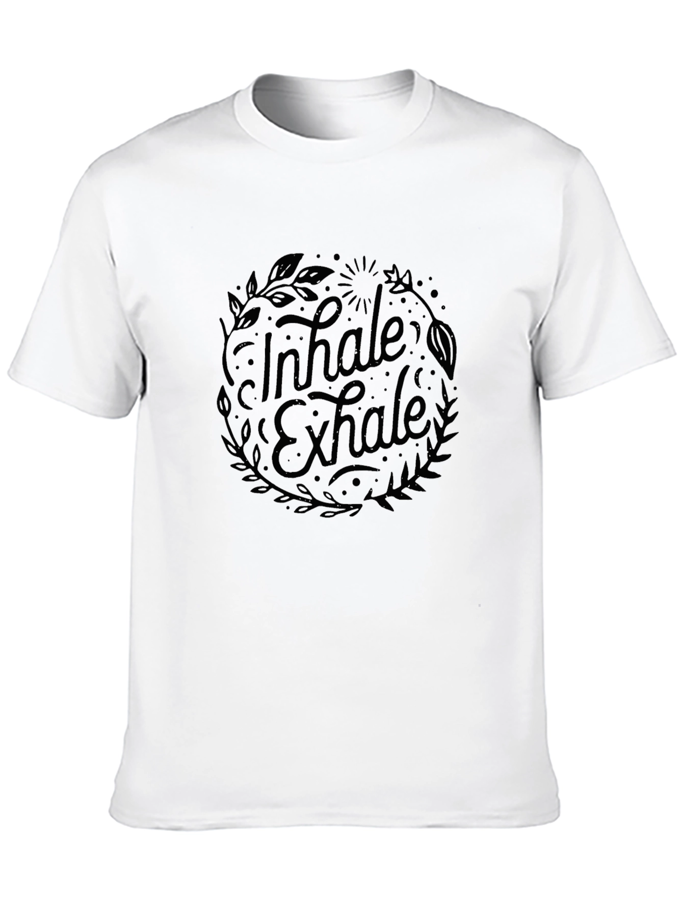 Black Inhale Exhale Graphic Tee - Relaxed Fit view 10
