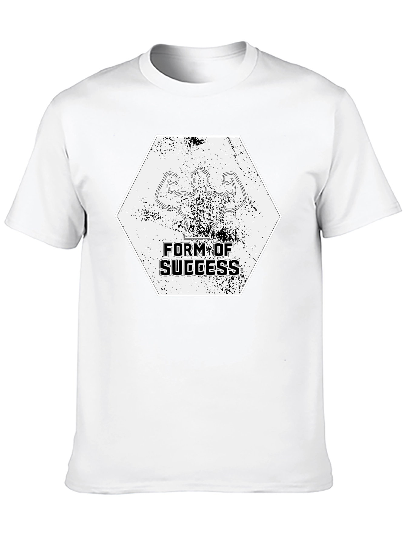 Black Form of Success Black T-Shirt - Gym Motivation Tee view 10