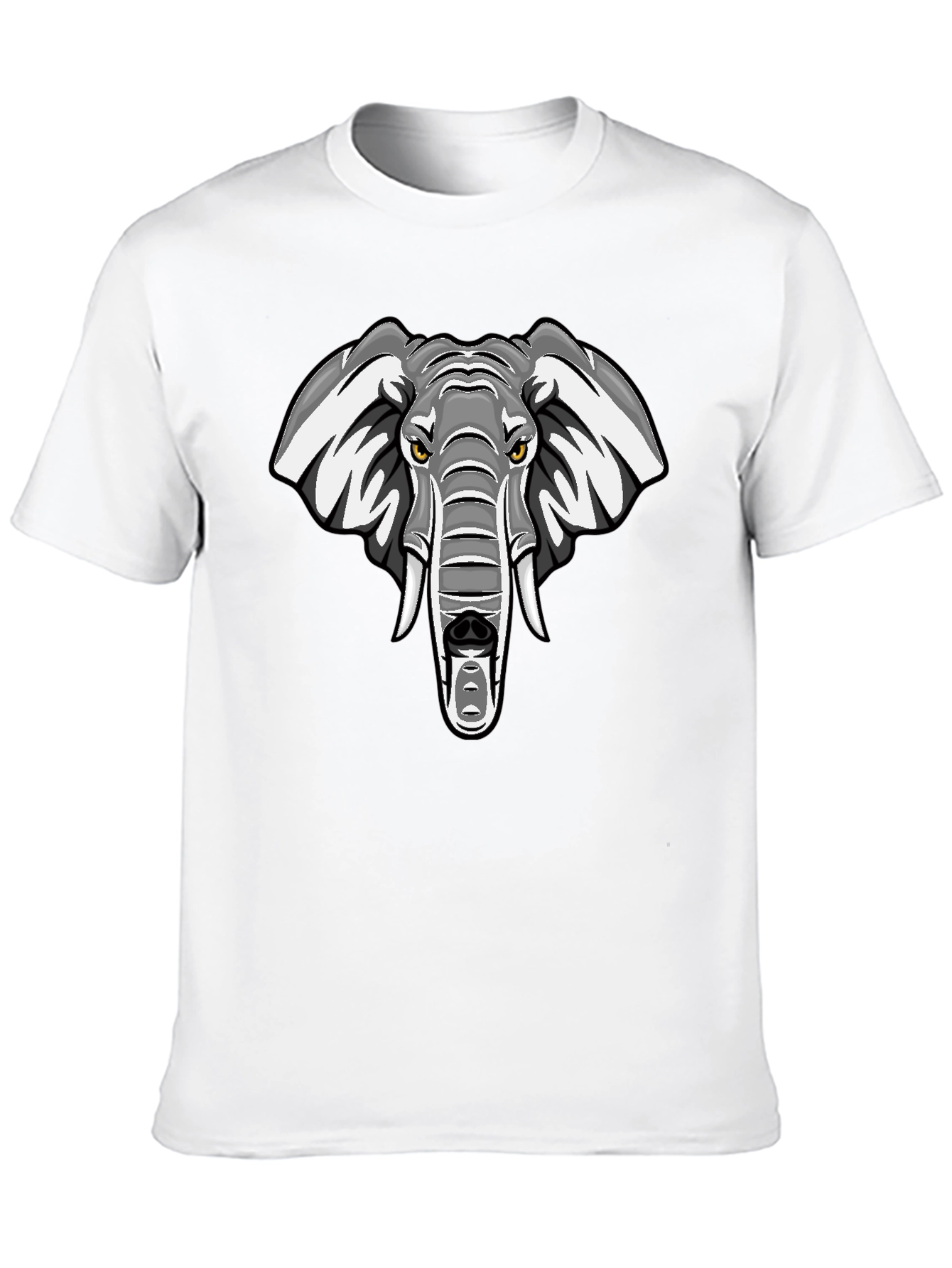 Black Cool Elephant Graphic T-Shirt - Black view 10