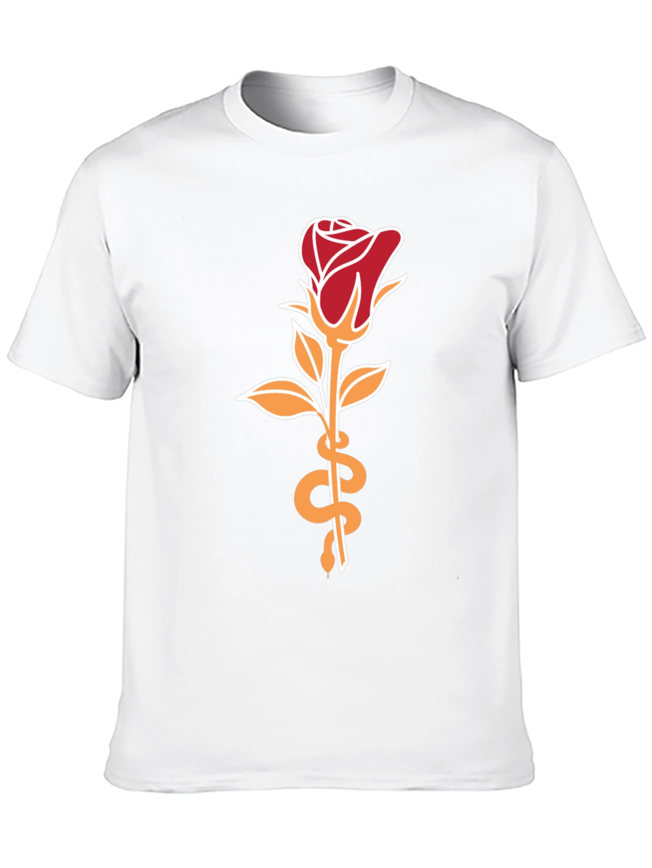 Black Rose & Snake Graphic Tee - Stylish Unisex T-Shirt view 10
