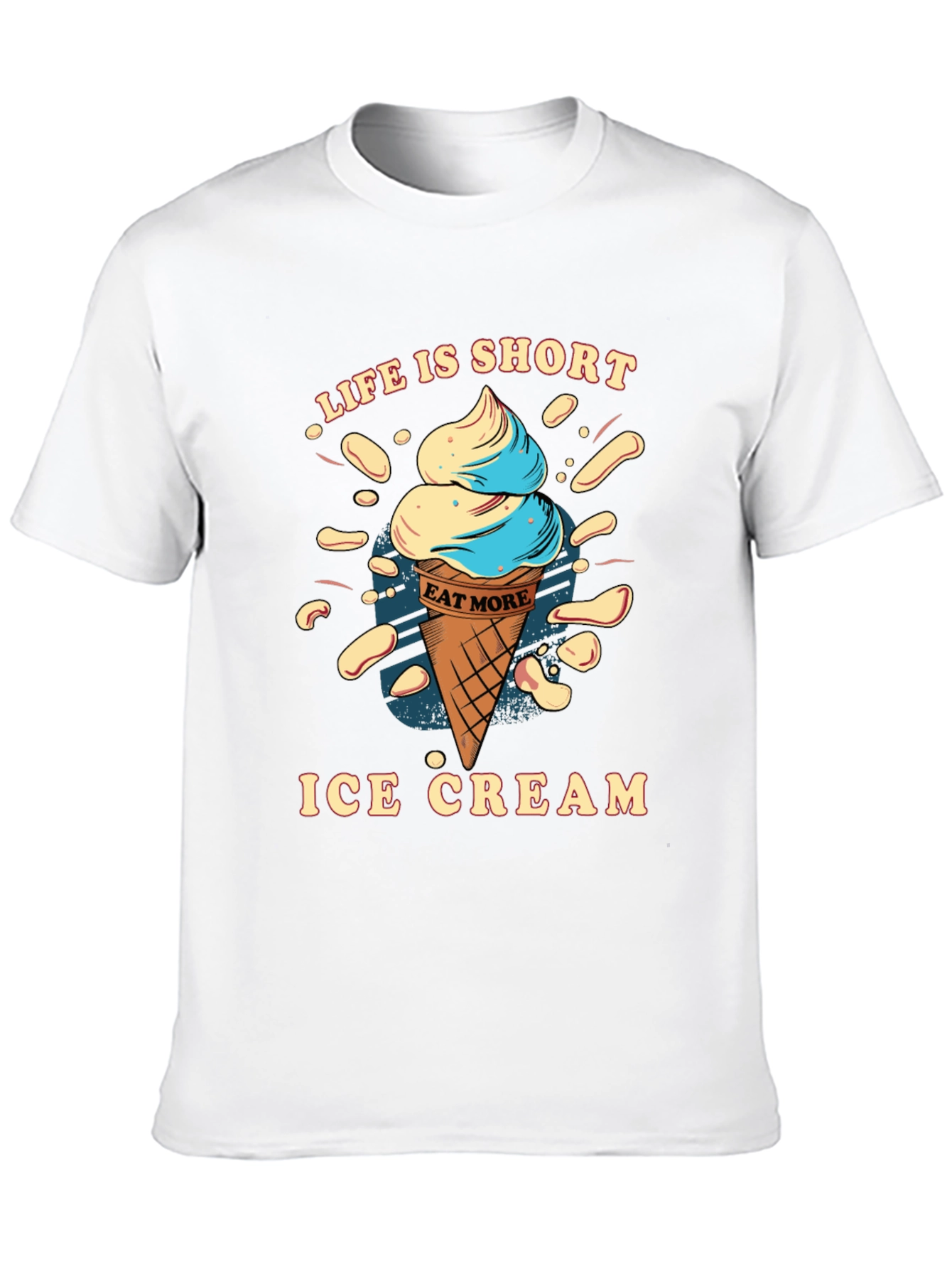 Black Life is Short Eat More Ice Cream T-Shirt view 10