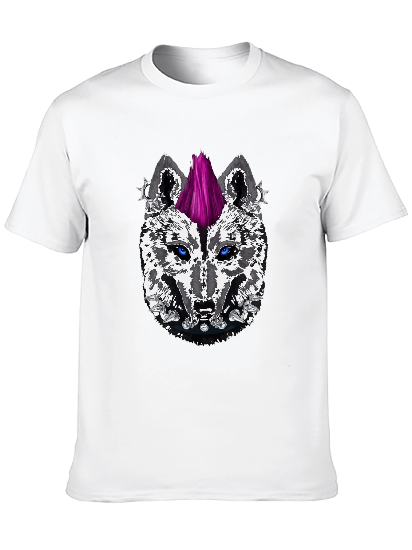 Black Punk Wolf Graphic Tee - Fierce Style view 10