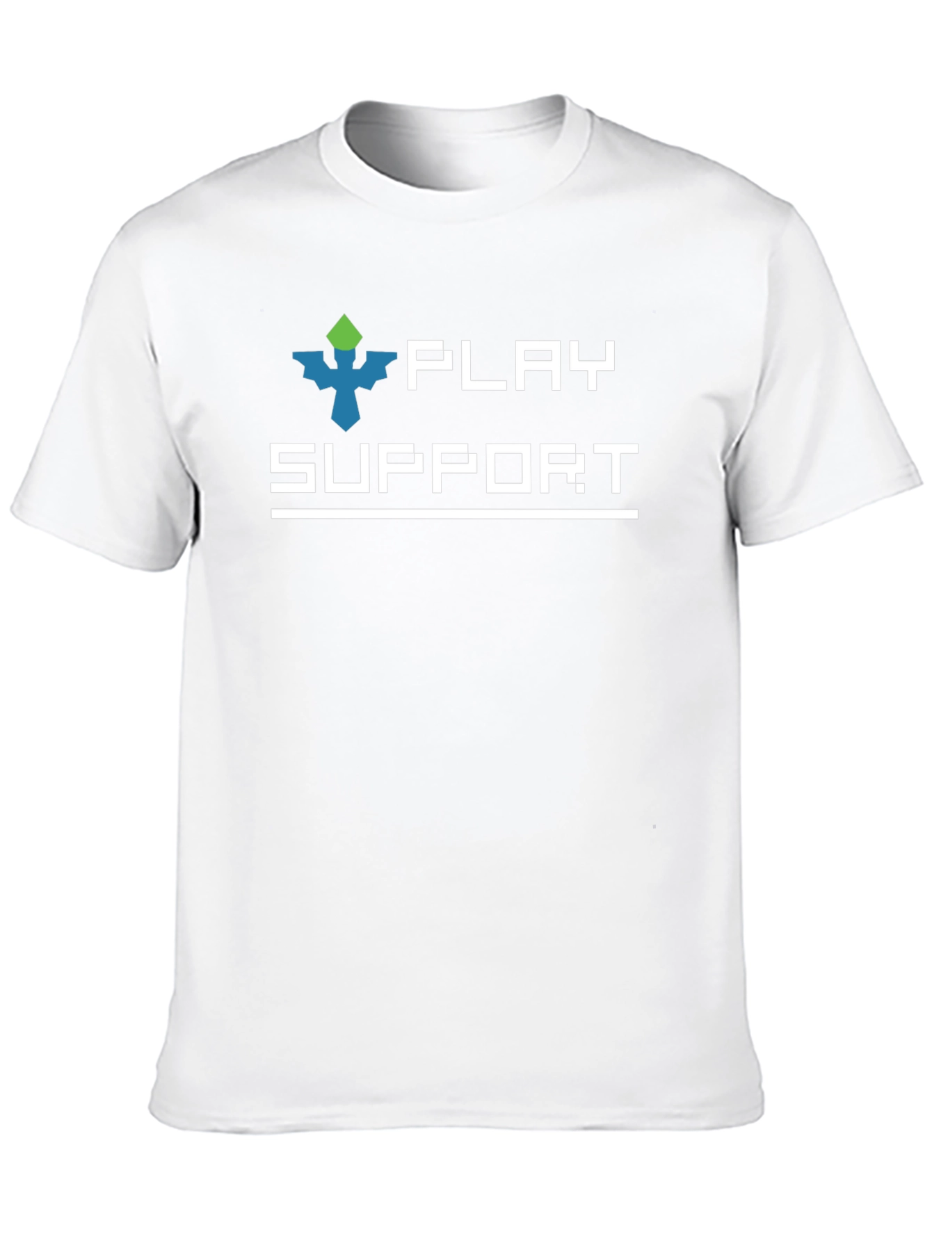 Black Play Support Gamer T-Shirt - Black Graphic Tee view 10