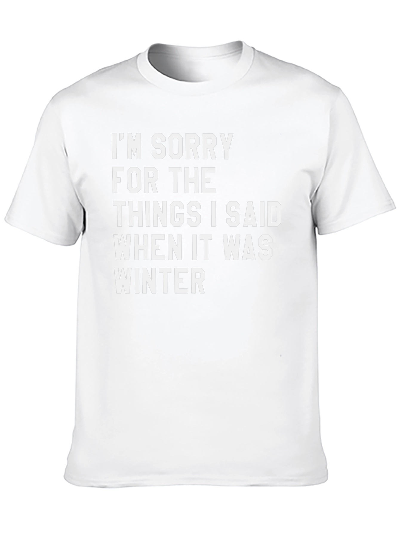 Black Funny Winter Apology T-Shirt view 10