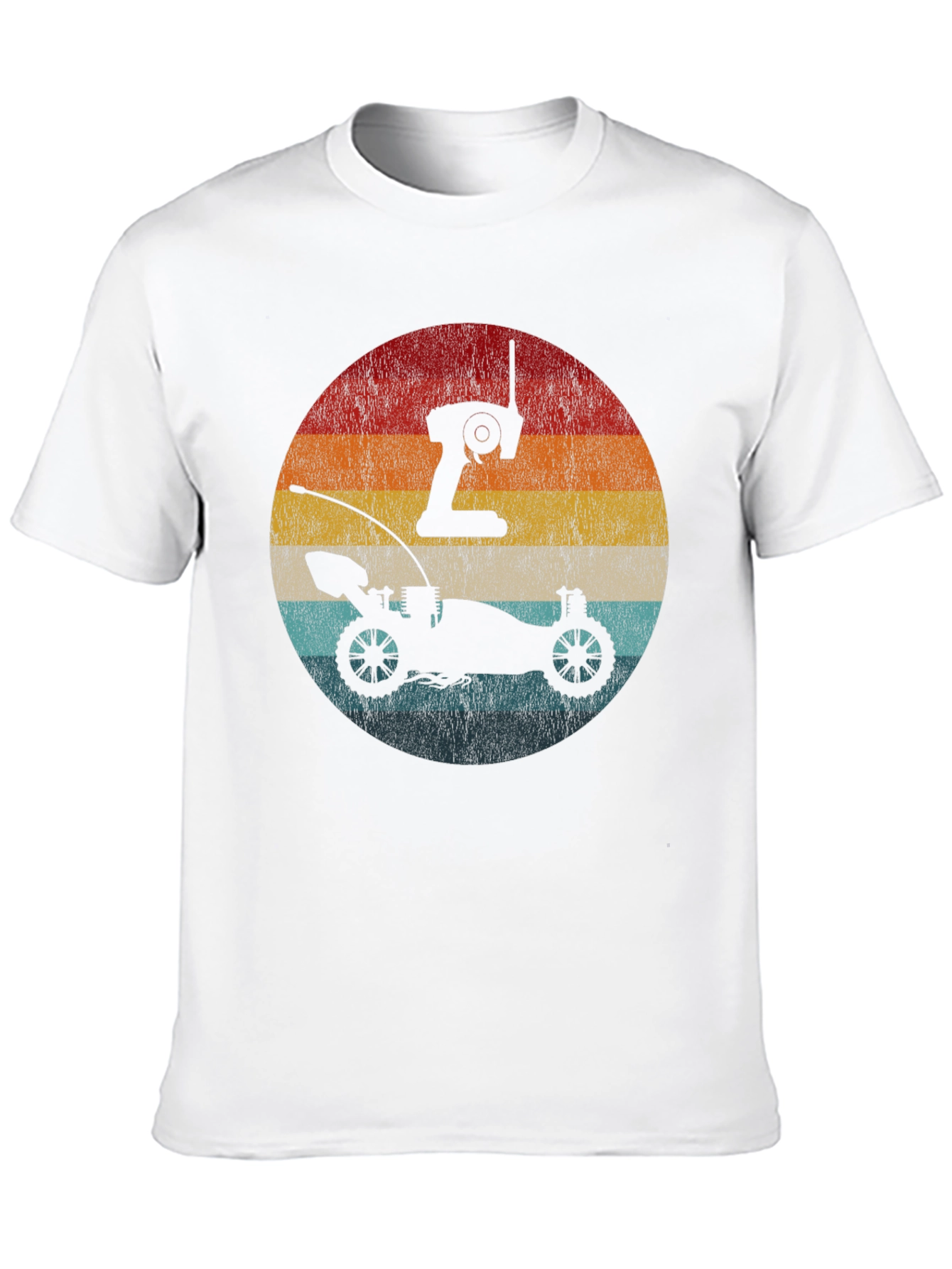 Black Retro RC Car & Remote T-Shirt view 10