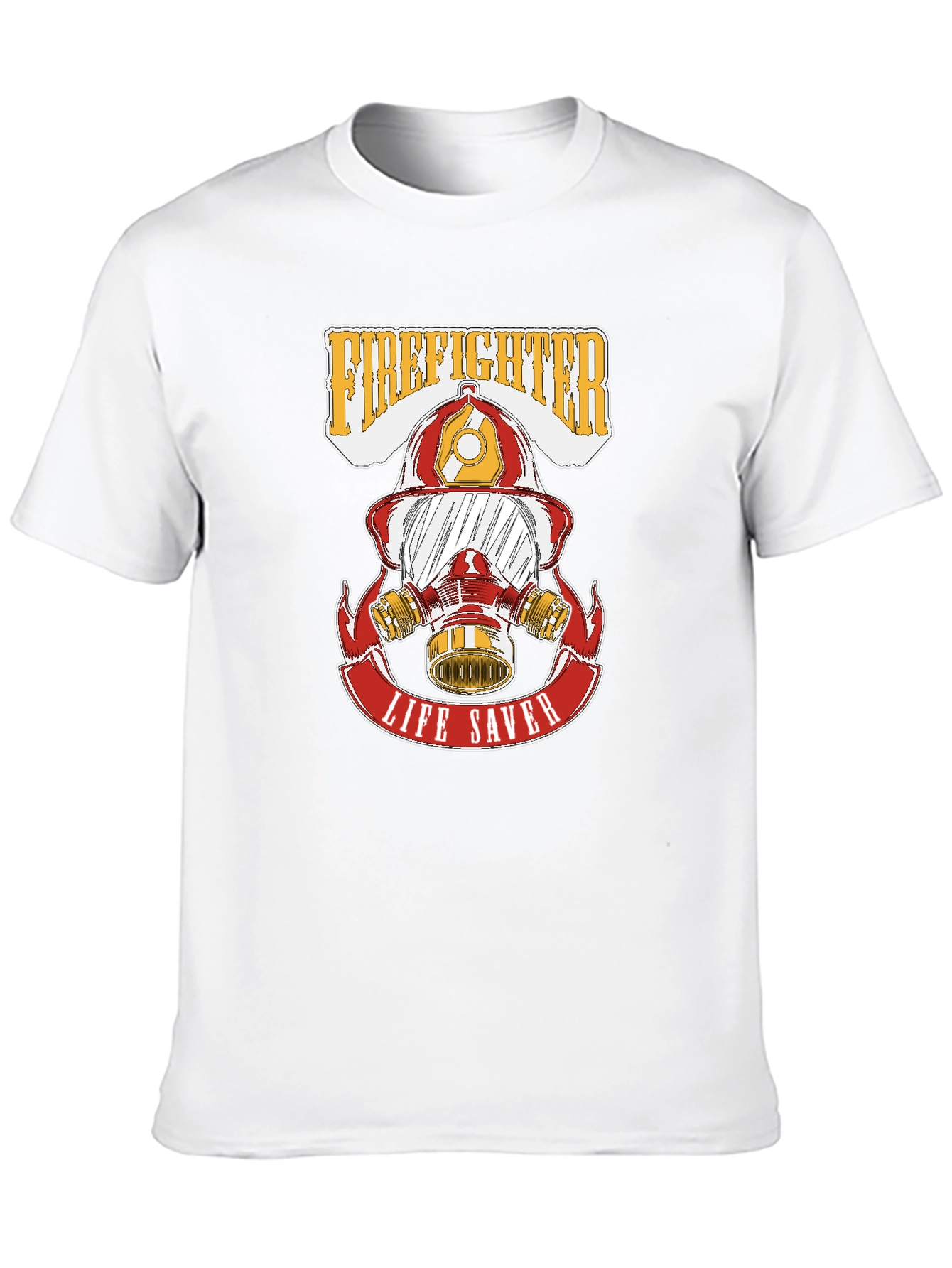 Black Firefighter Life Saver Graphic T-Shirt view 10