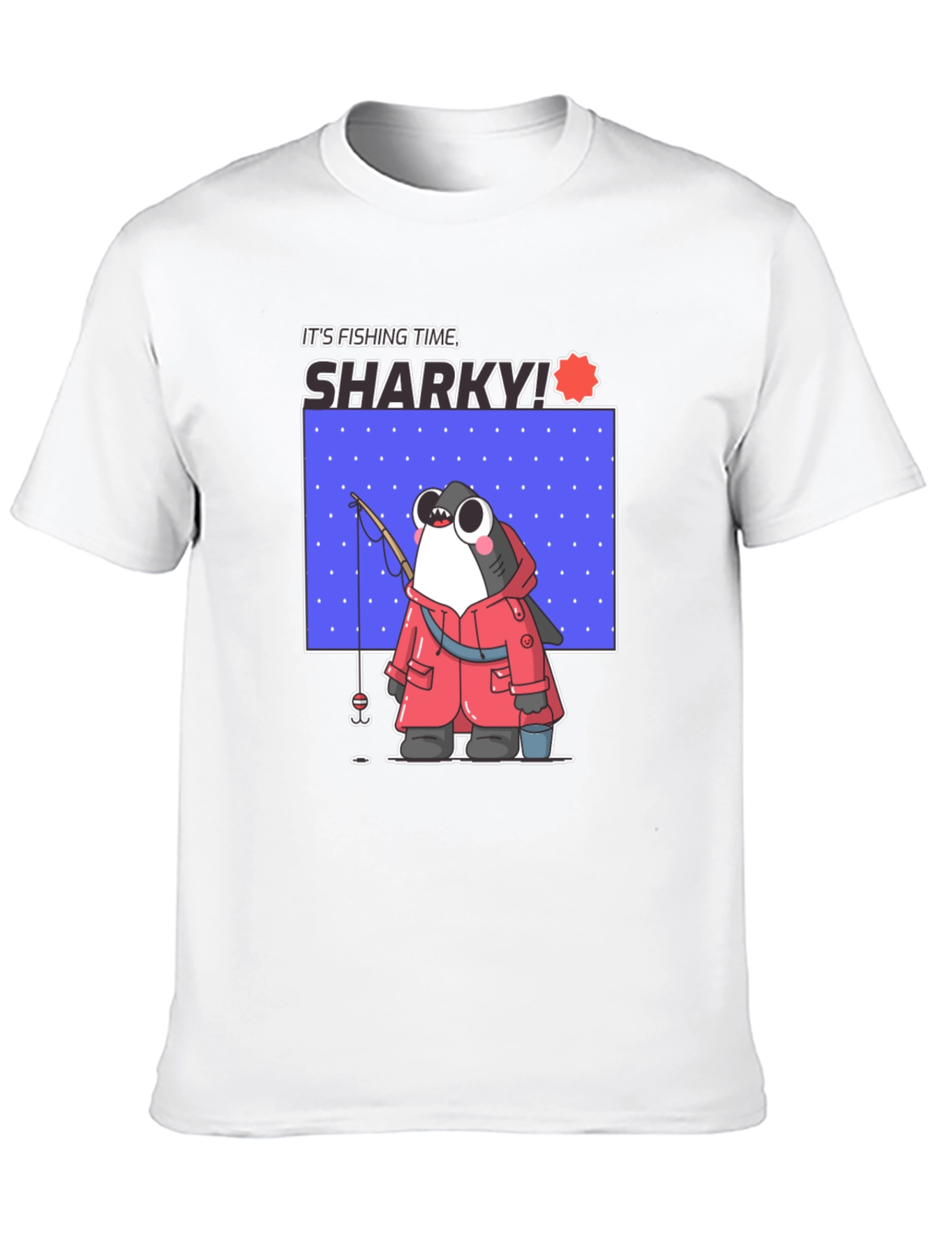 Black It's Fishing Time Sharky T-Shirt view 10
