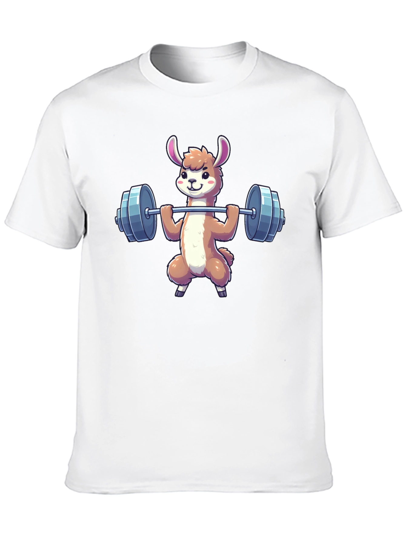 Black Llama Lifting Weights Graphic T-Shirt view 10
