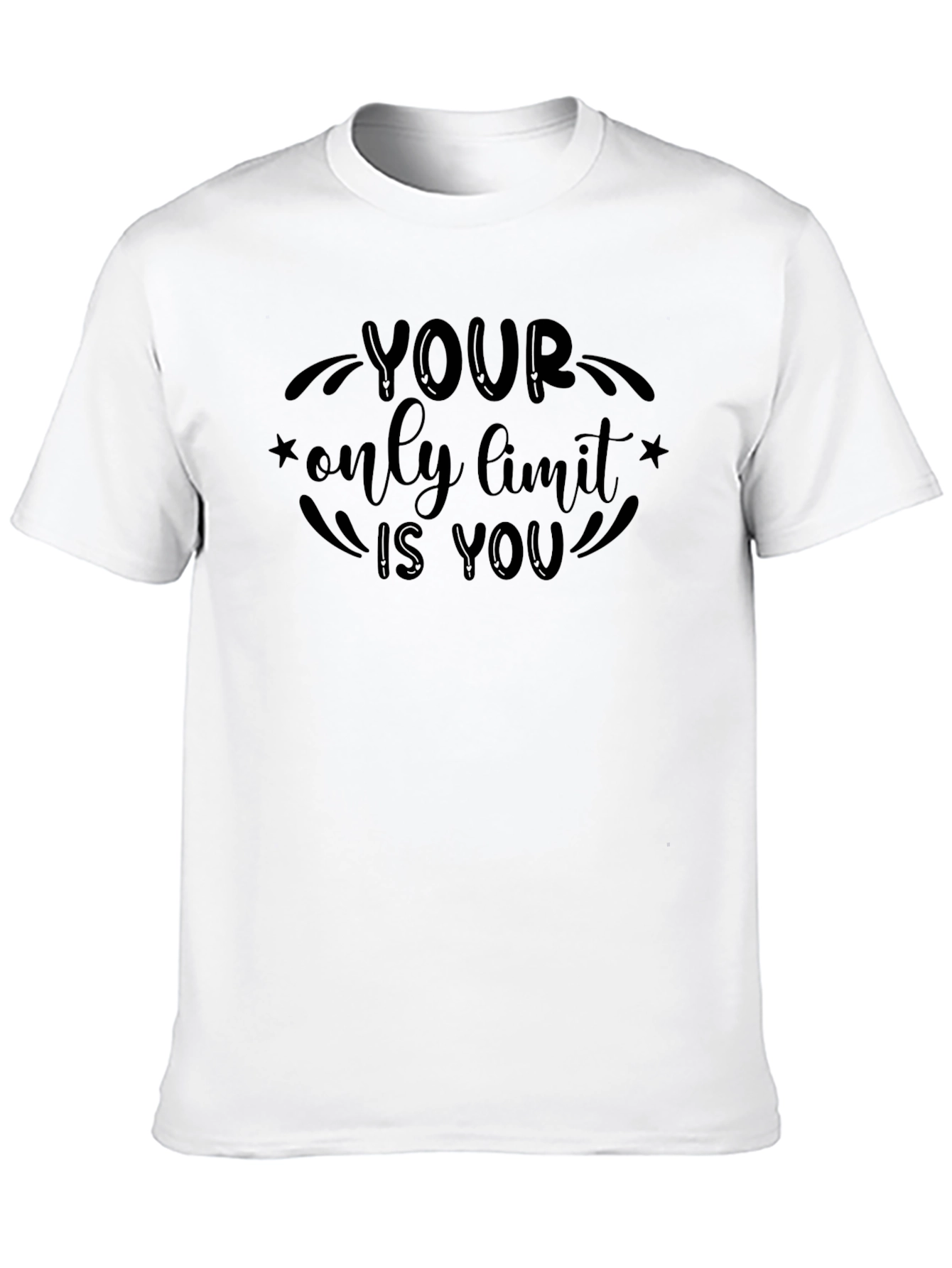 Black Your Only Limit Is You - Motivational T-Shirt view 10