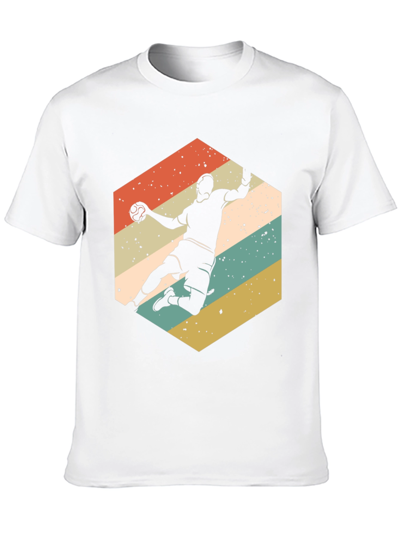 Black Vintage Handball Player T-Shirt view 10