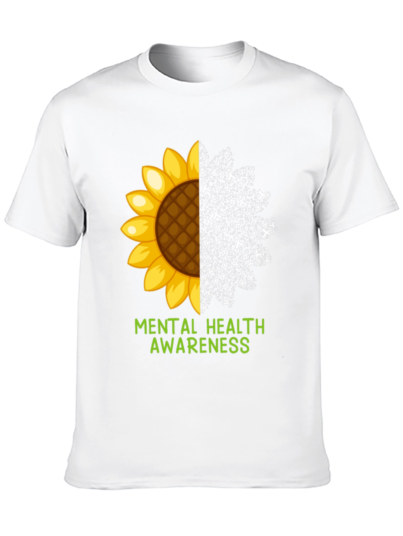 Black Mental Health Awareness Sunflower T-Shirt view 10